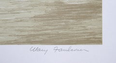 Algarve Landscape, Folk Art Lithograph by Mary Faulconer