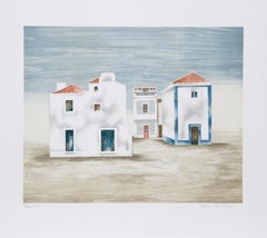 Paesaggio dell'Algarve, litografia folkloristica di Mary Faulconer