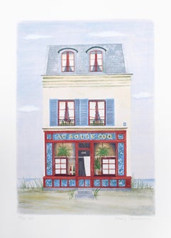 Au Rouge Coq Chantilly, litografia d'arte popolare di Mary Faulconer