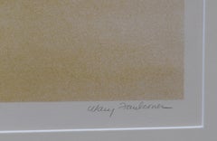 Beach at Brighton, Folk Art Lithograph by Mary Faulconer