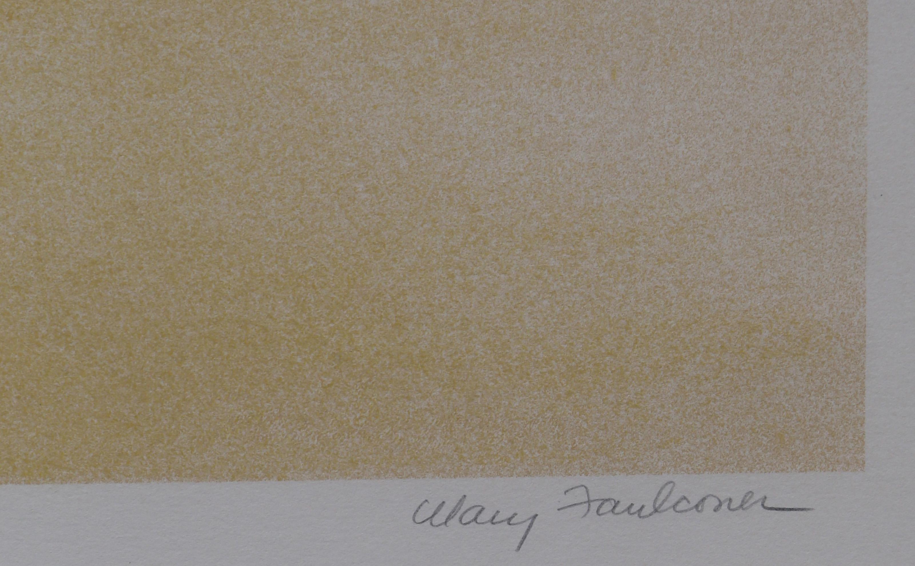 Playa de Brighton, litografía de arte popular de Mary Faulconer en venta 1