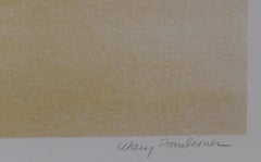 Beach at Brighton, Folk Art Lithograph by Mary Faulconer