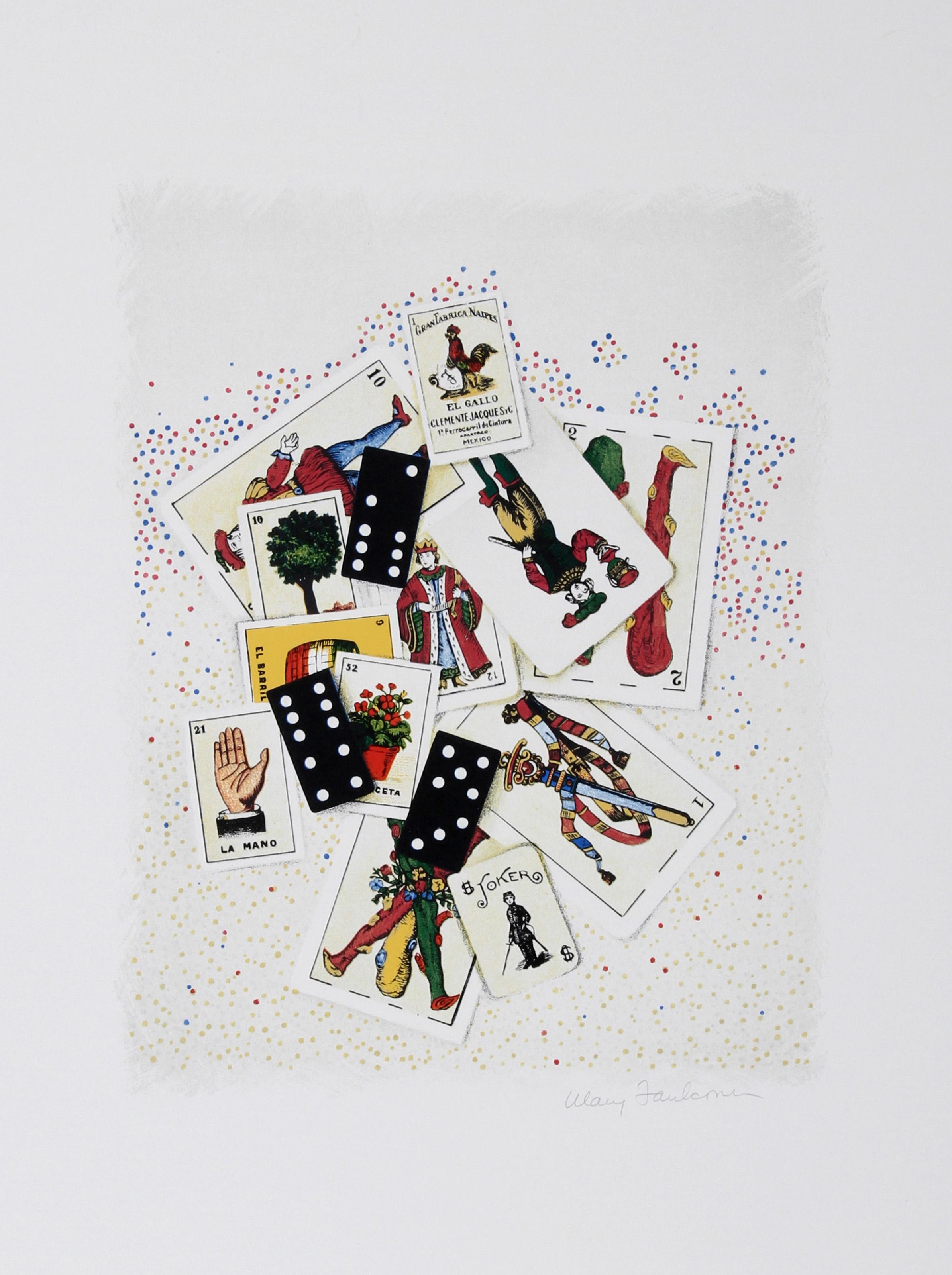 Mary Faulconer, estadounidense (1912 - 2011) - Buena Fortuna, Año:  hacia 1980, Medio:  Litografía, firmada y numerada a lápiz, Edición:  250, AP 35, Tamaño de la imagen:  15 x 11,5 pulgadas, Tamaño:  30 pulg. x 22,5 pulg. (76,2 cm x 57,15 cm),