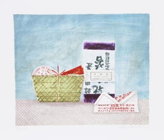 China Tea Laver, Folk Art Lithograph by Mary Faulconer