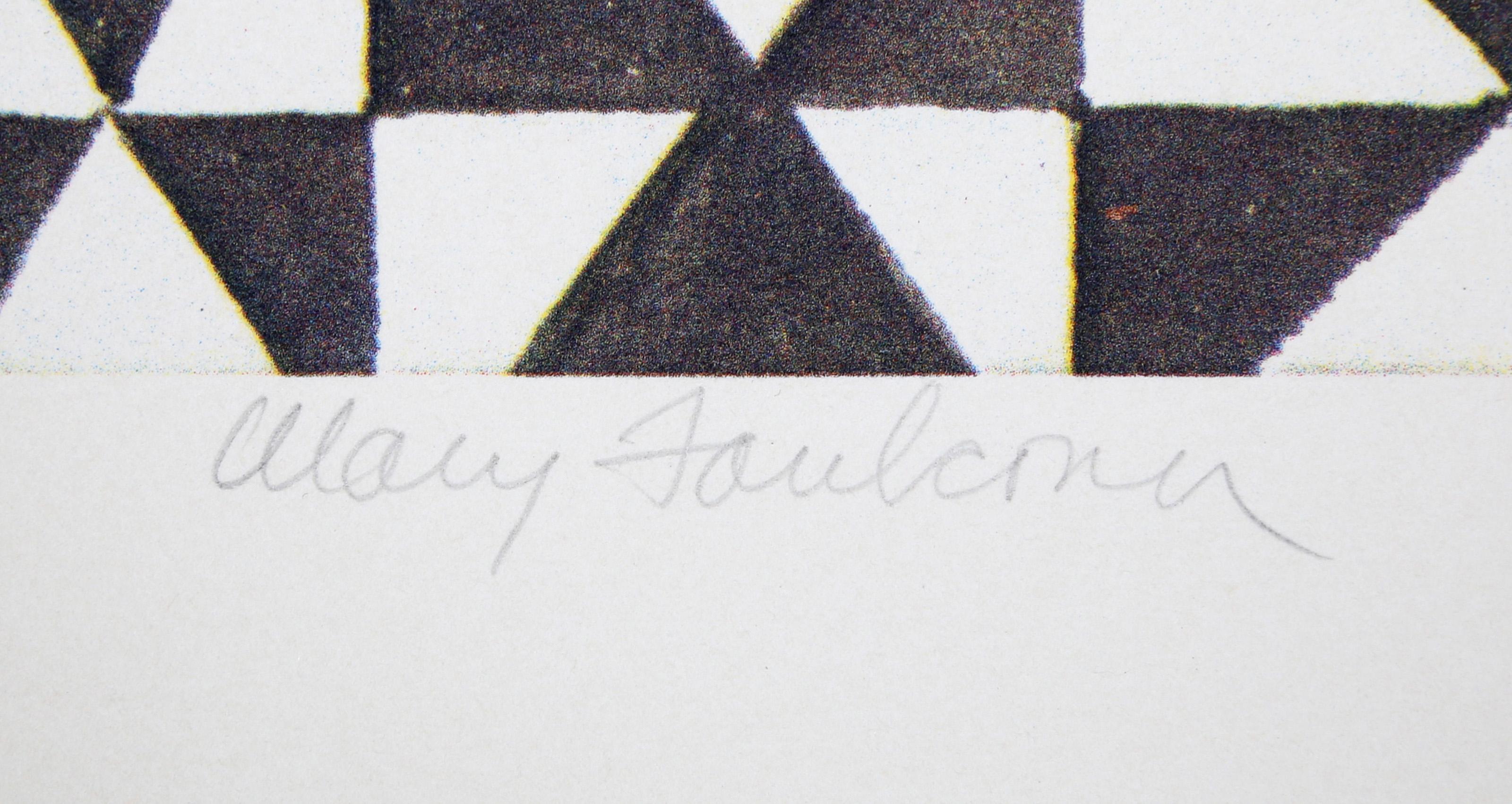 Caja de lápices, litografía de arte popular de Mary Faulconer en venta 1