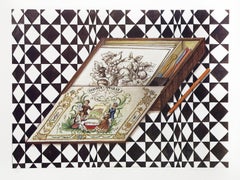Scatola di matite, litografia folkloristica di Mary Faulconer