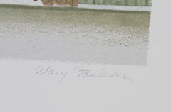 Port au Prince, Folk Art Lithograph by Mary Faulconer