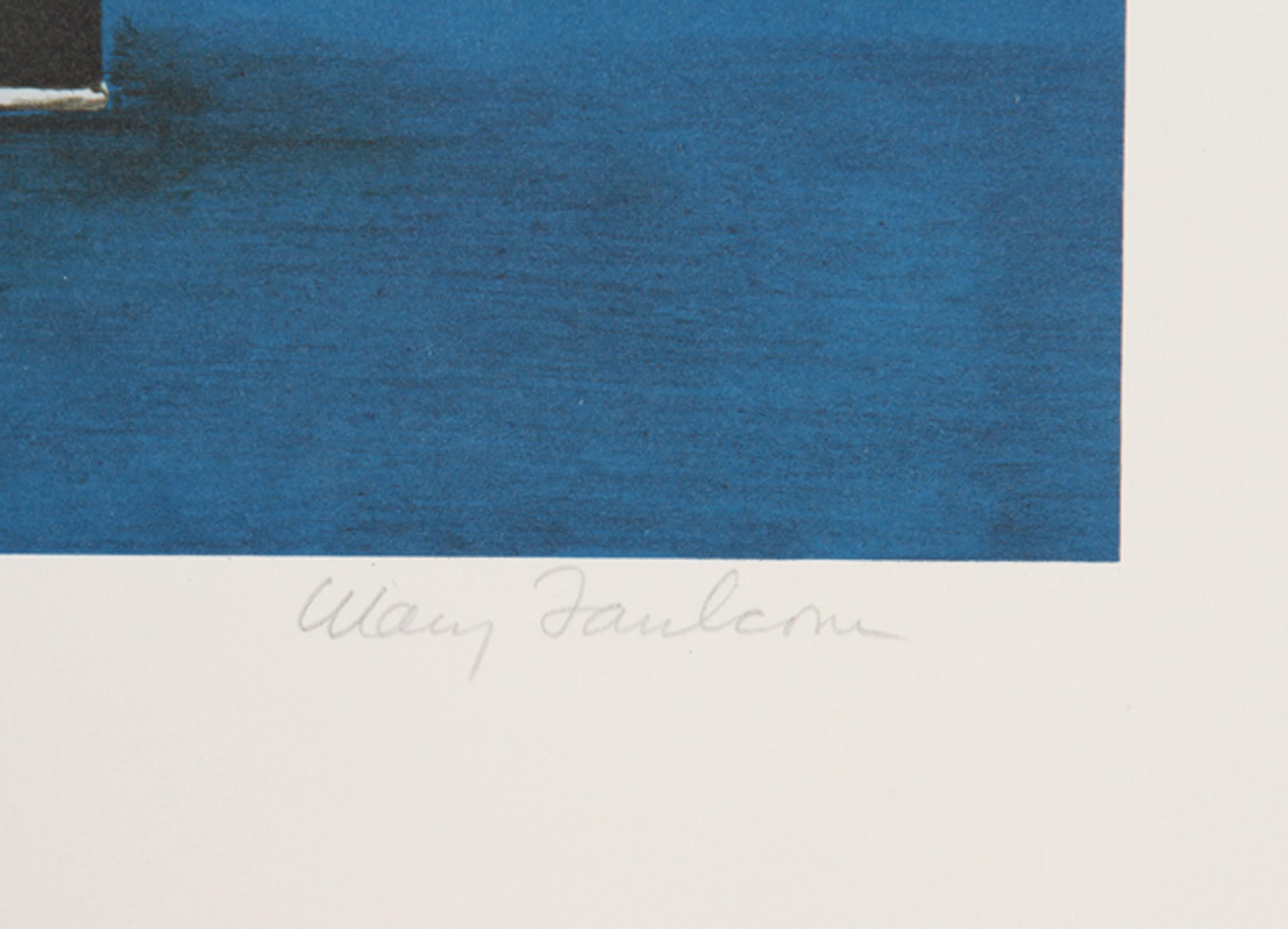 Poste y cardo, litografía de arte popular de Mary Faulconer en venta 1