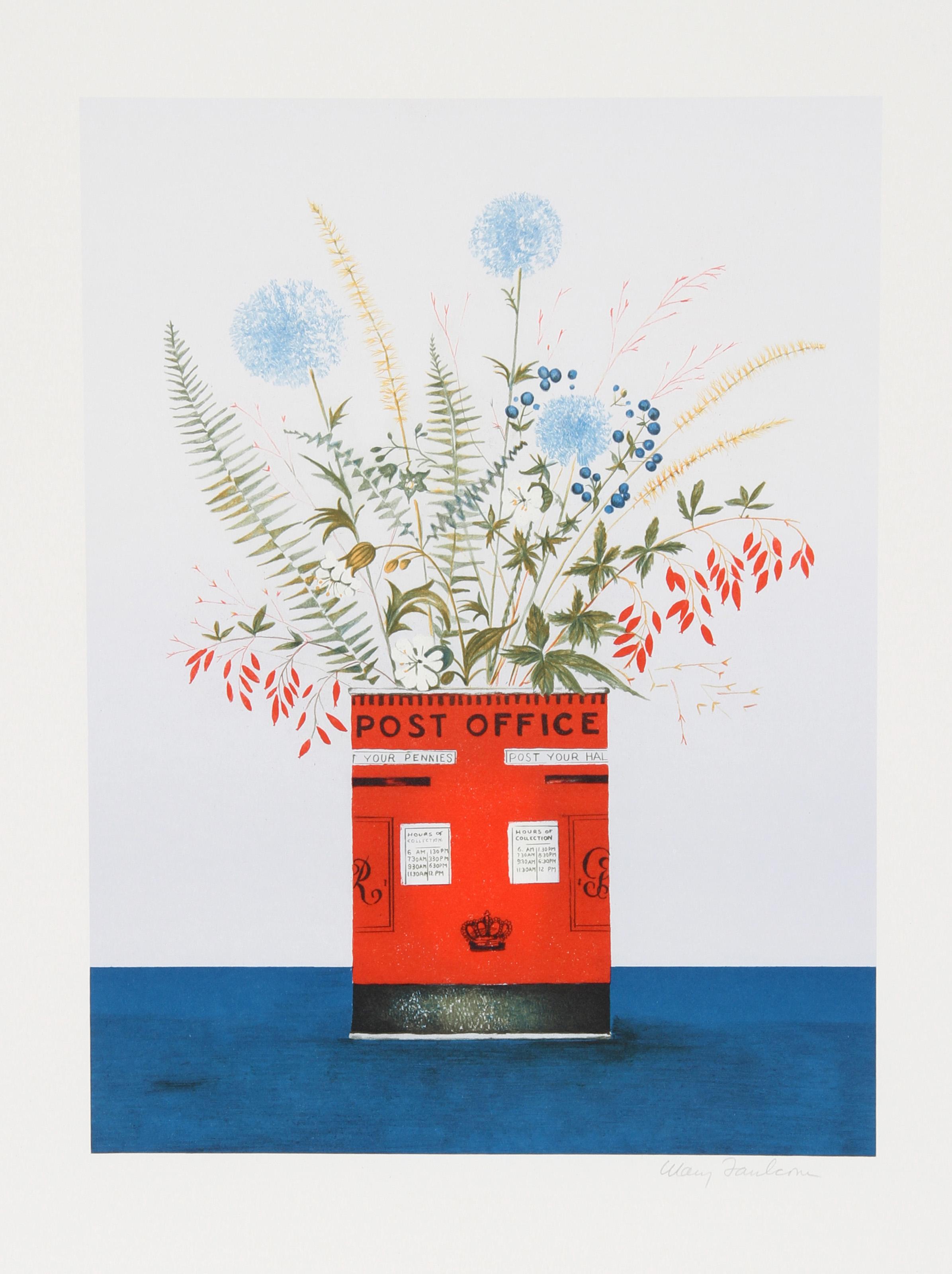 Post and Thistle, litografia d'arte popolare di Mary Faulconer