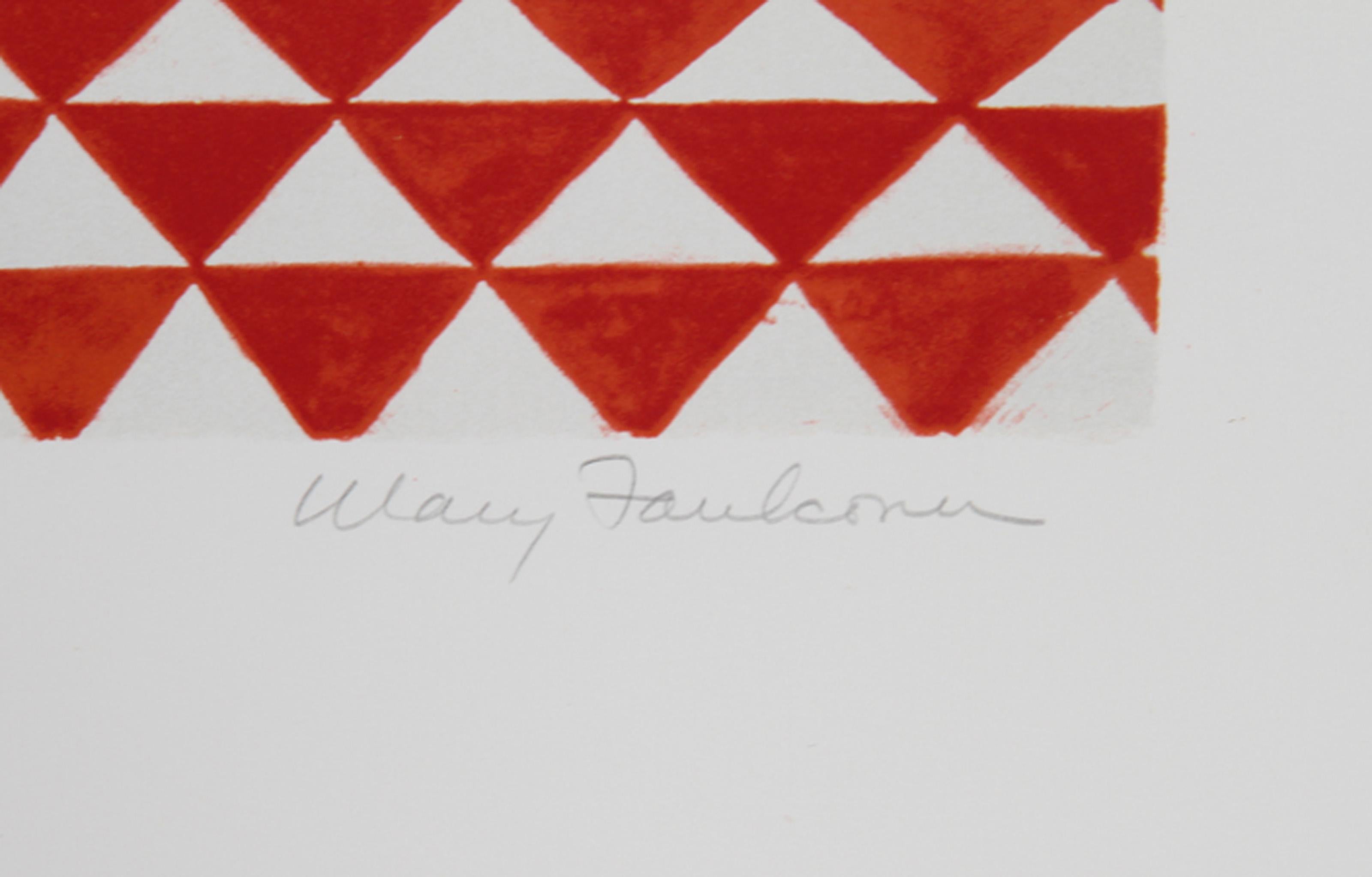 Planta de fresa y fígaro, litografía de arte popular de Mary Faulconer en venta 1