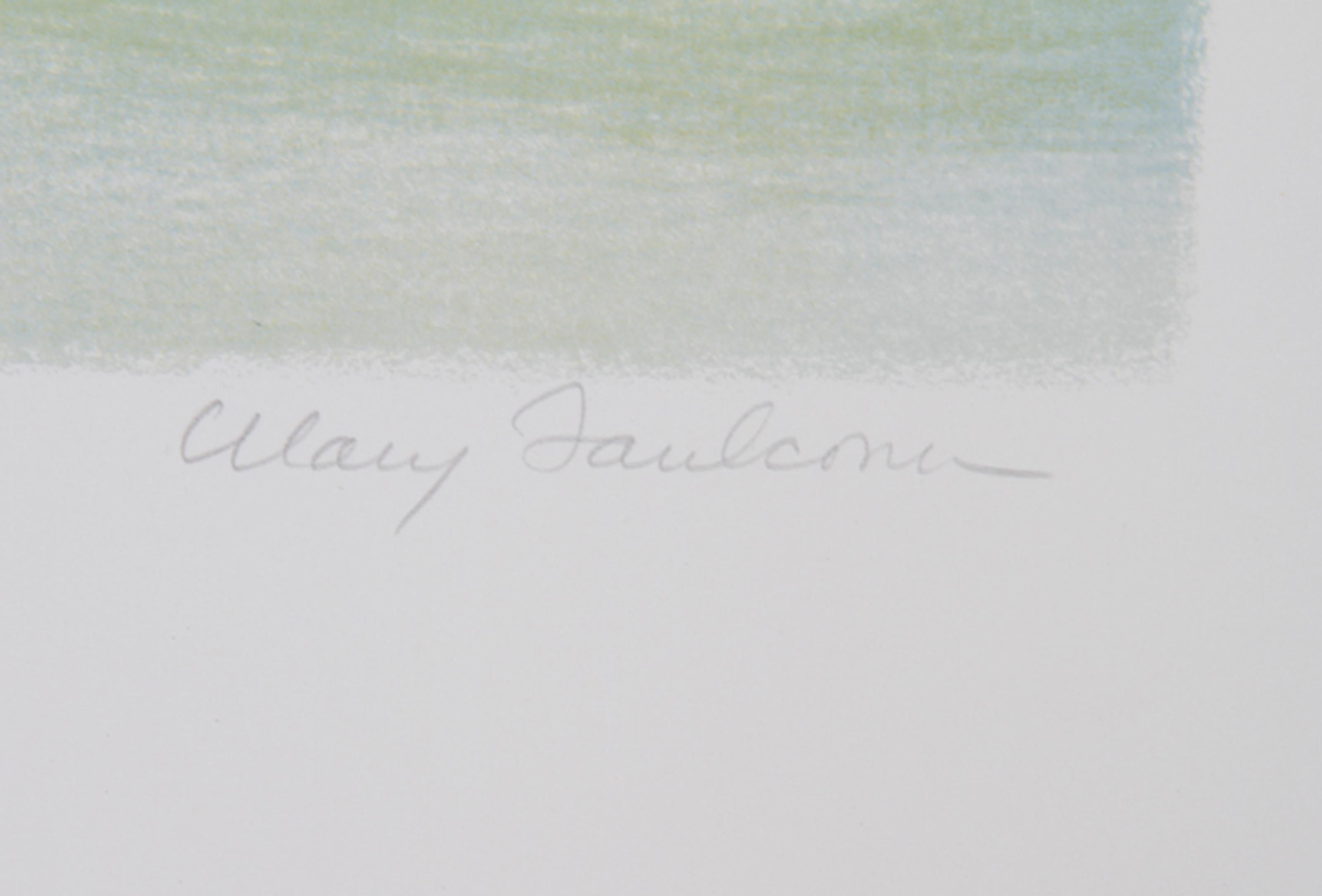 Twin Houses Mississippi, litografia folkloristica di Mary Faulconer in vendita 1