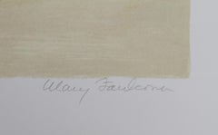 Victorian Houses, Folk Art Lithograph by Mary Faulconer