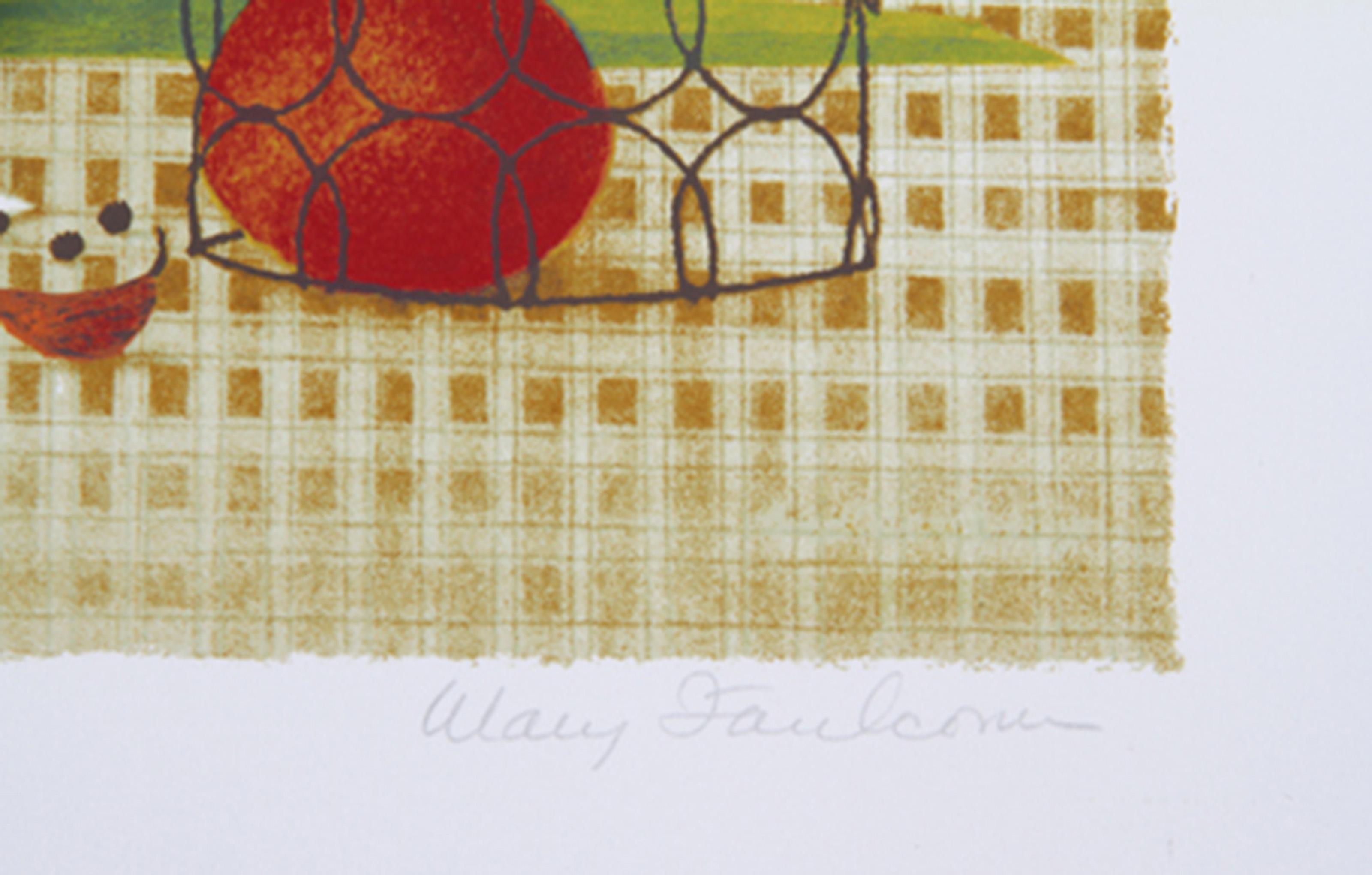 Vinagre, litografía de arte popular de Mary Faulconer en venta 1