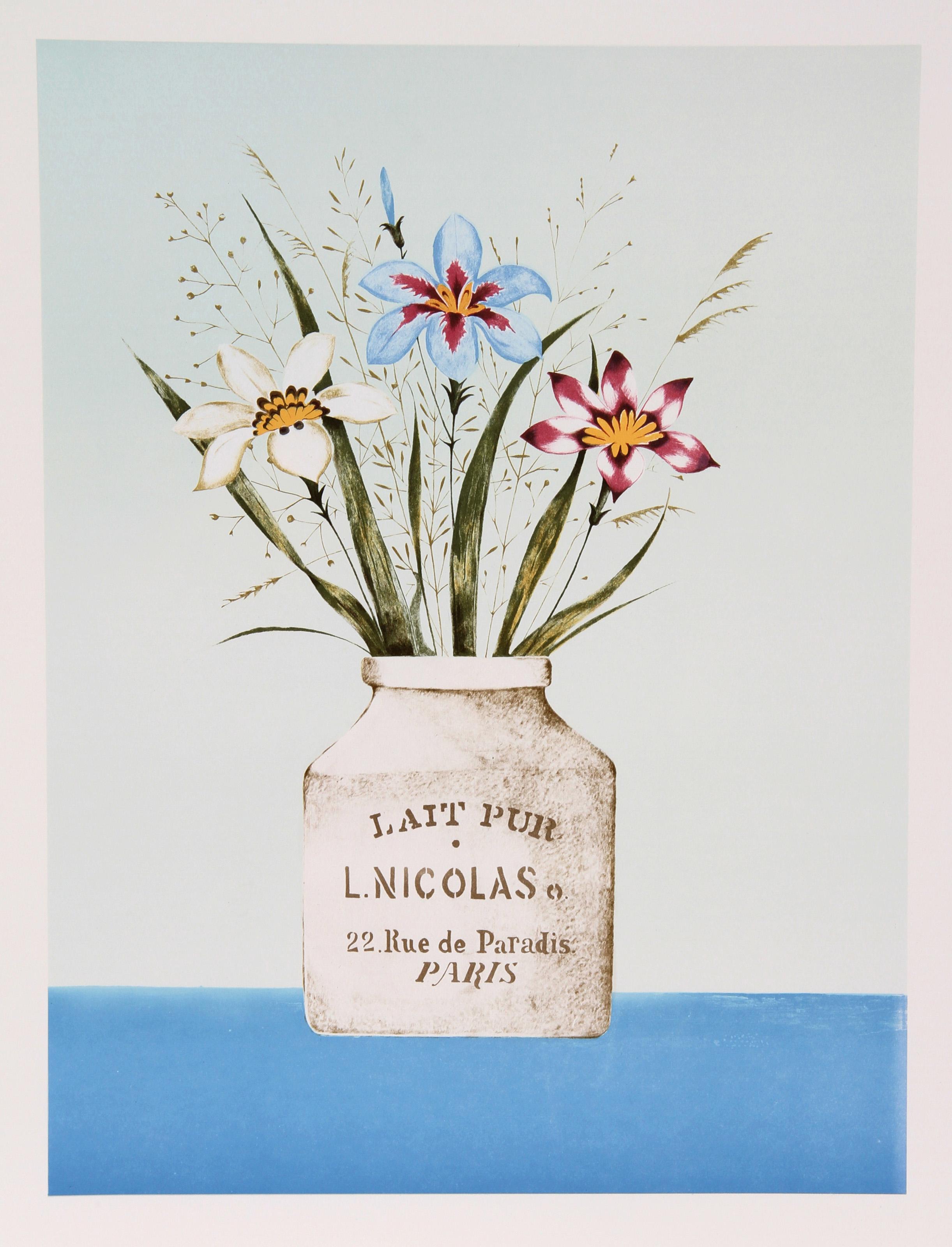 Mary Faulconer, Americana (1912 - 2011) - Mary White Iris, Anno:  1980 circa, Medio:  Litografia, firmata e numerata a matita, edizione:  250, AP 35, Dimensioni immagine:  24 x 18 pollici, Dimensioni:  30 in. x 22 in. (76,2 cm x 55,88 cm),