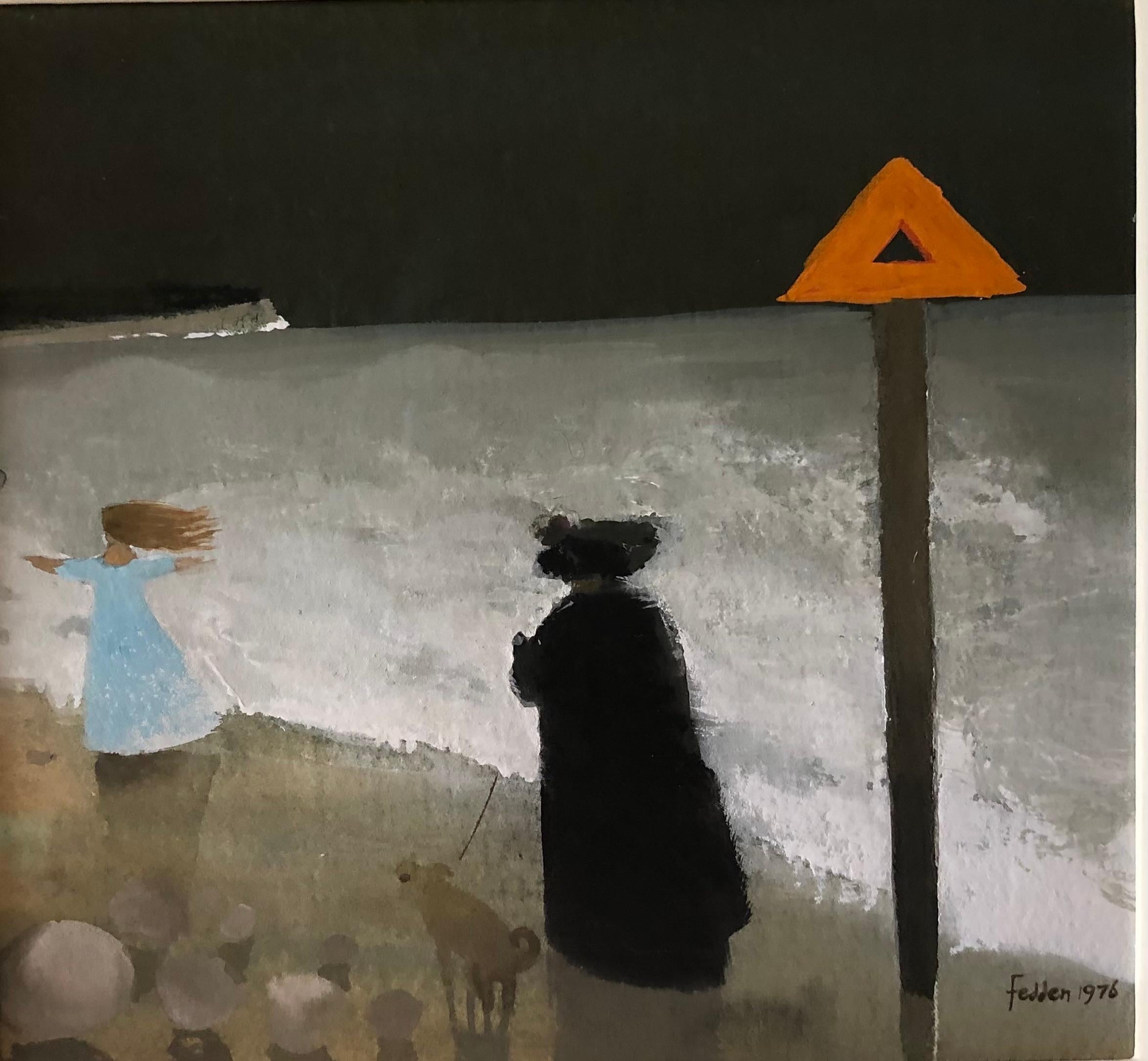 Mary Fedden Landscape Painting - 'The White Cliffs' 1976