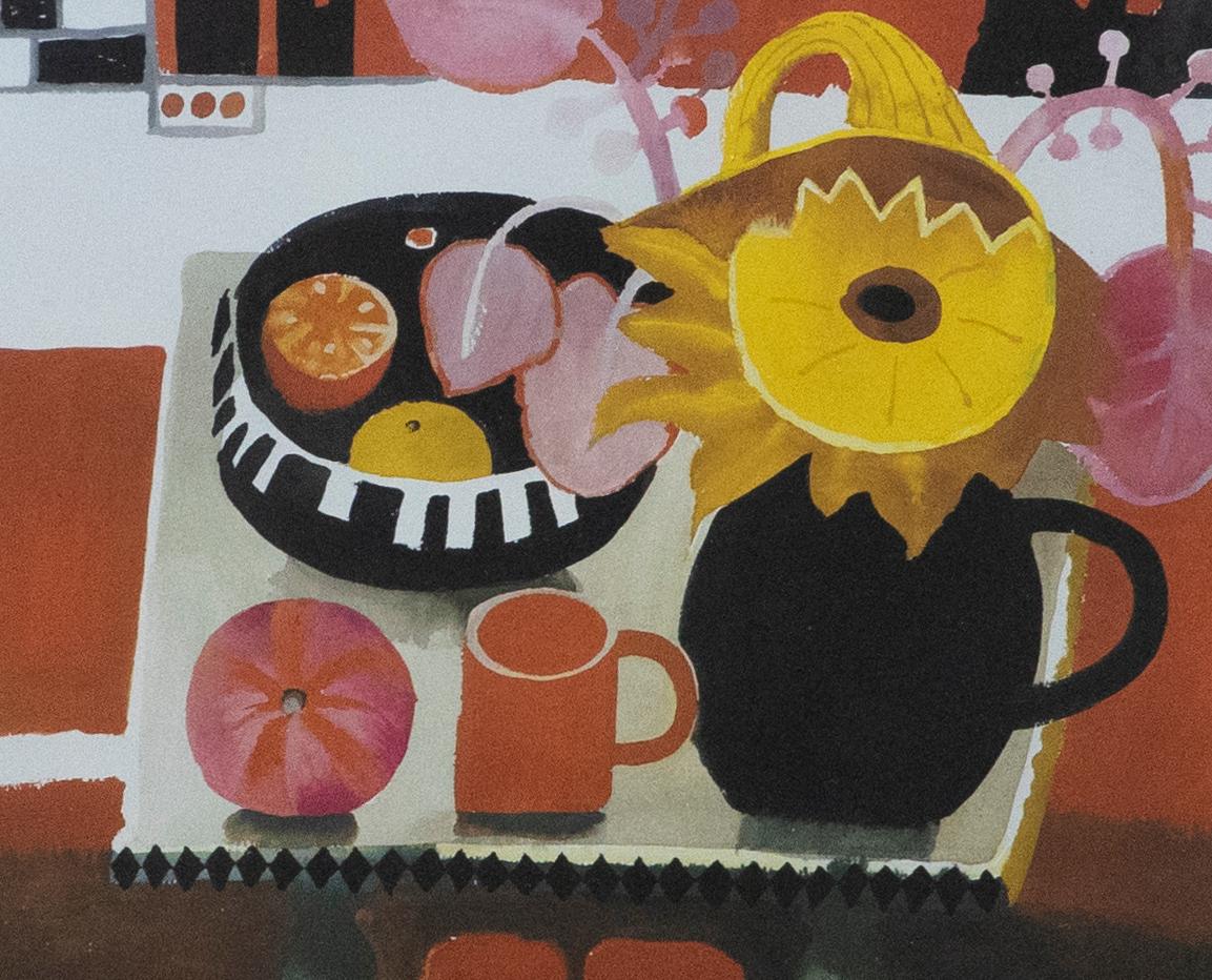 Mary Fedden (1915-2012) - Impresión digital contemporánea, Bodegón de girasoles 1