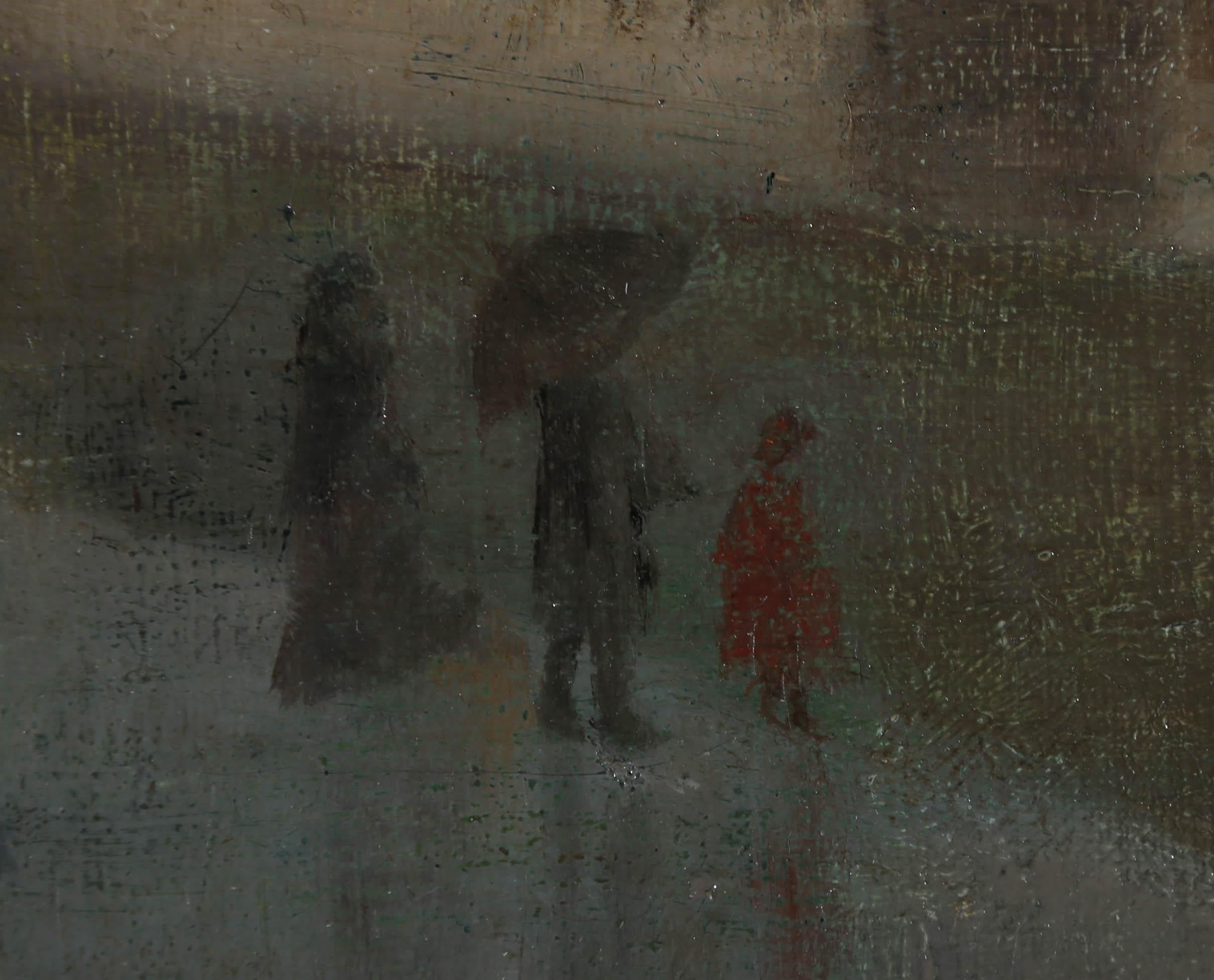 Mary Findlay - Scottish School Early 20th Century Oil, A Rainy Day 3
