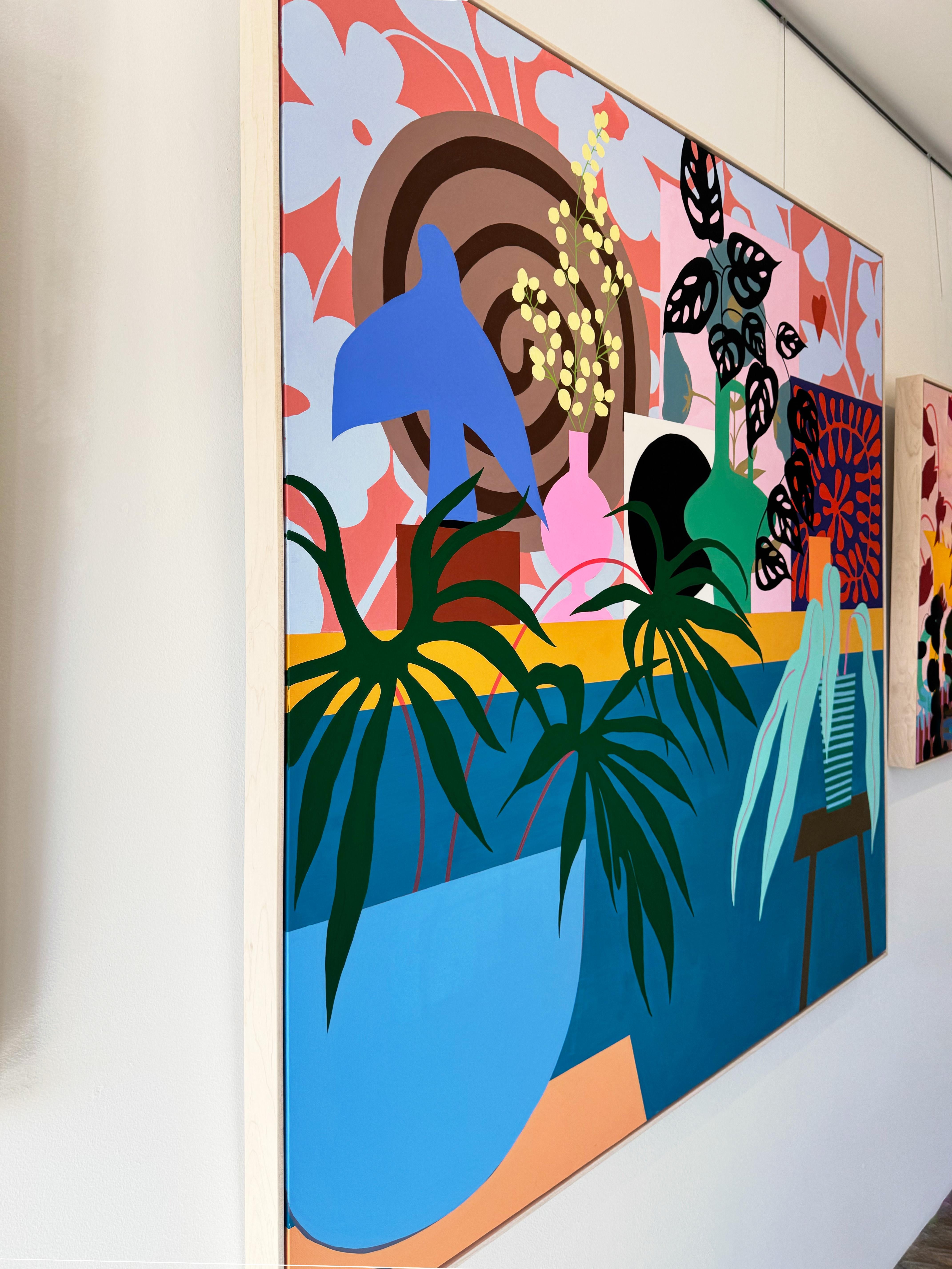 Flores en la pared de Mary Finlayson, Témpera/lienzo, Floral, Naturaleza muerta en venta 3