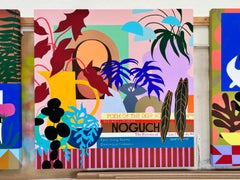 Seeing Flowers by Finlayson, Gouache/Canvas, Floral, Tropical Leaves, Patterns