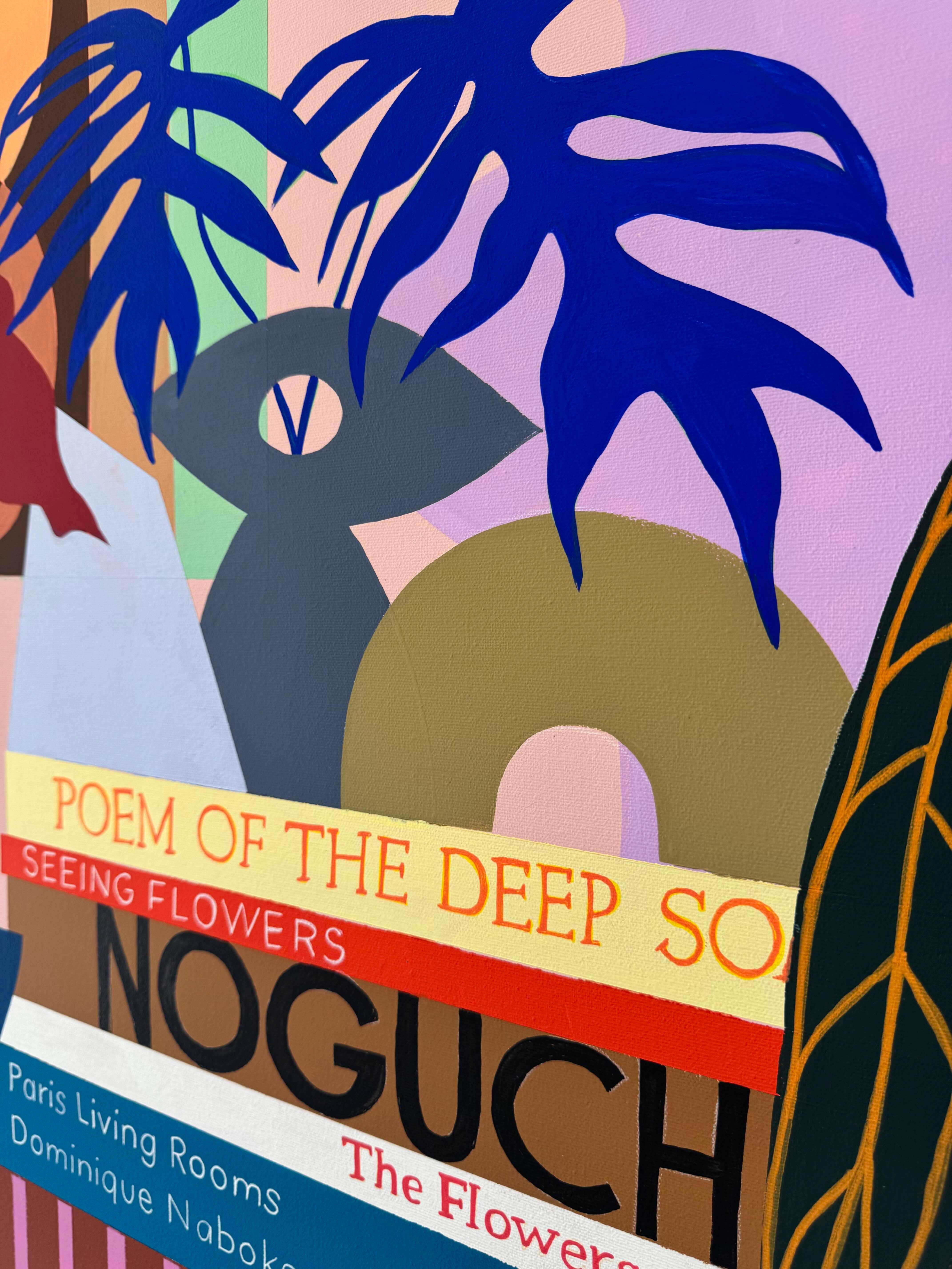 Seeing Flowers von Finlayson, Gouache/Leinwand, Floral, Tropische Blätter, Patterns im Angebot 3