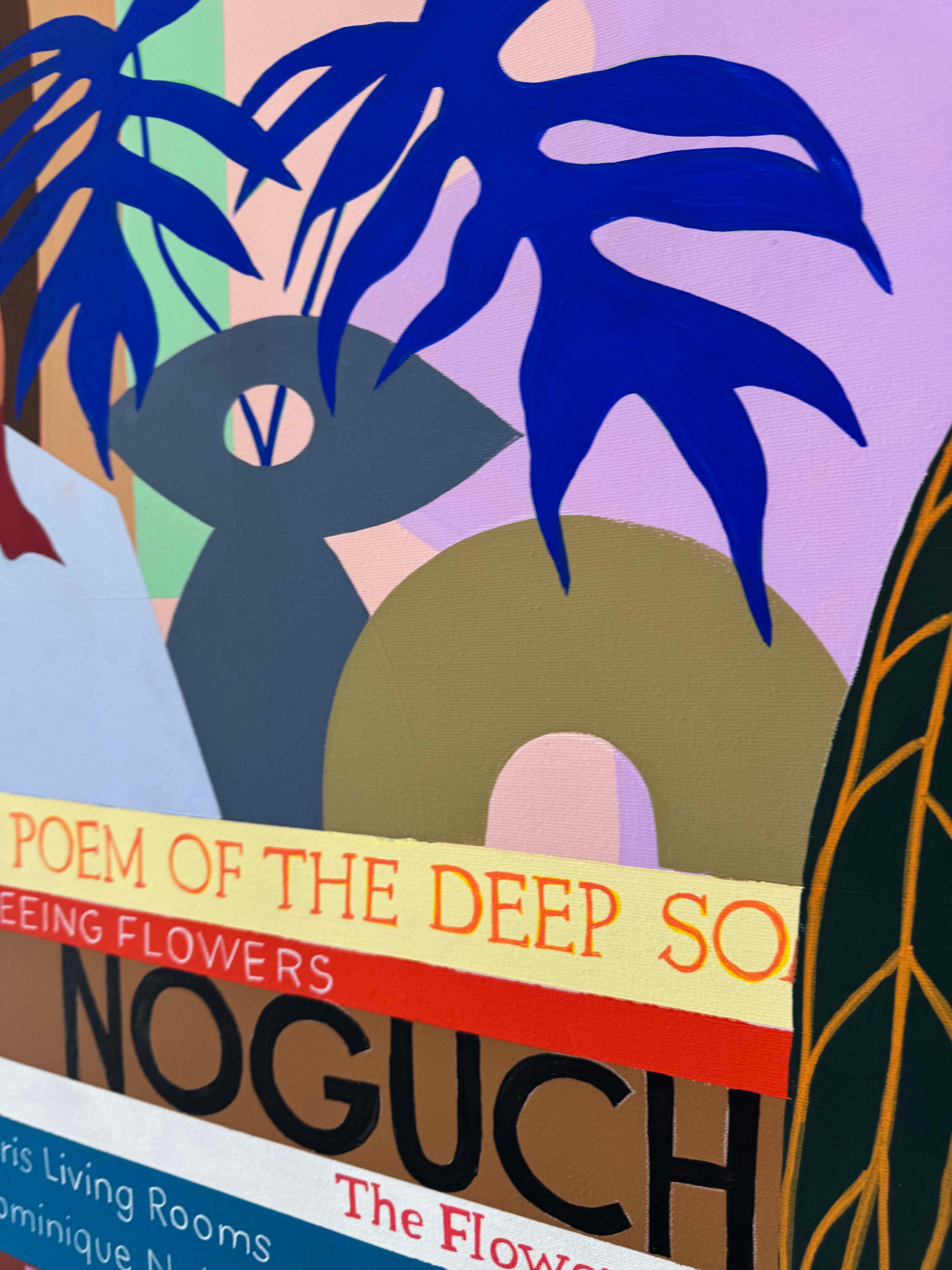 Seeing Flowers von Finlayson, Gouache/Leinwand, Floral, Tropische Blätter, Patterns im Angebot 4