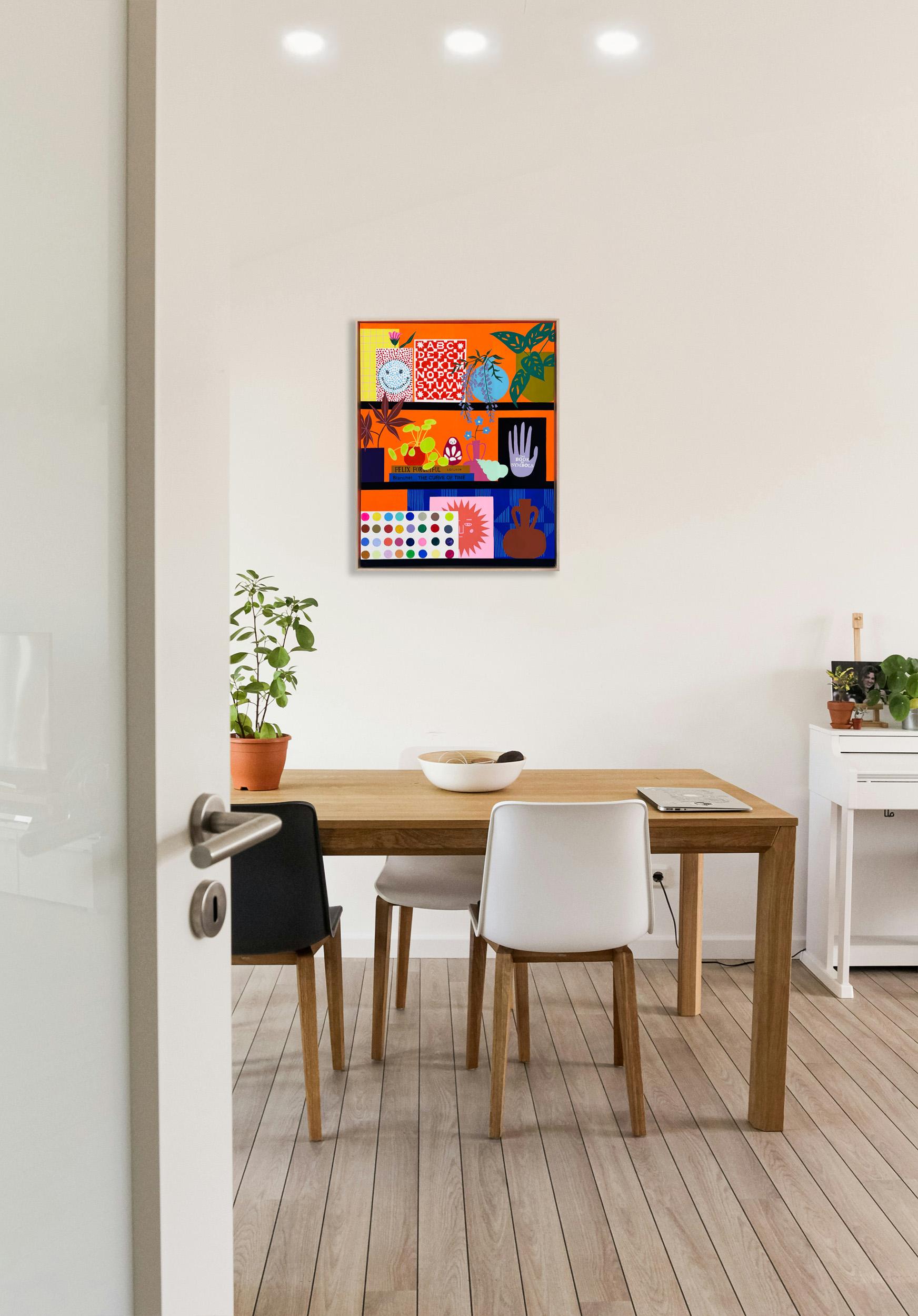 The Curve of Time & Felix Forgetful w/ Japanese Maple & Seashell by Finlayson For Sale 2