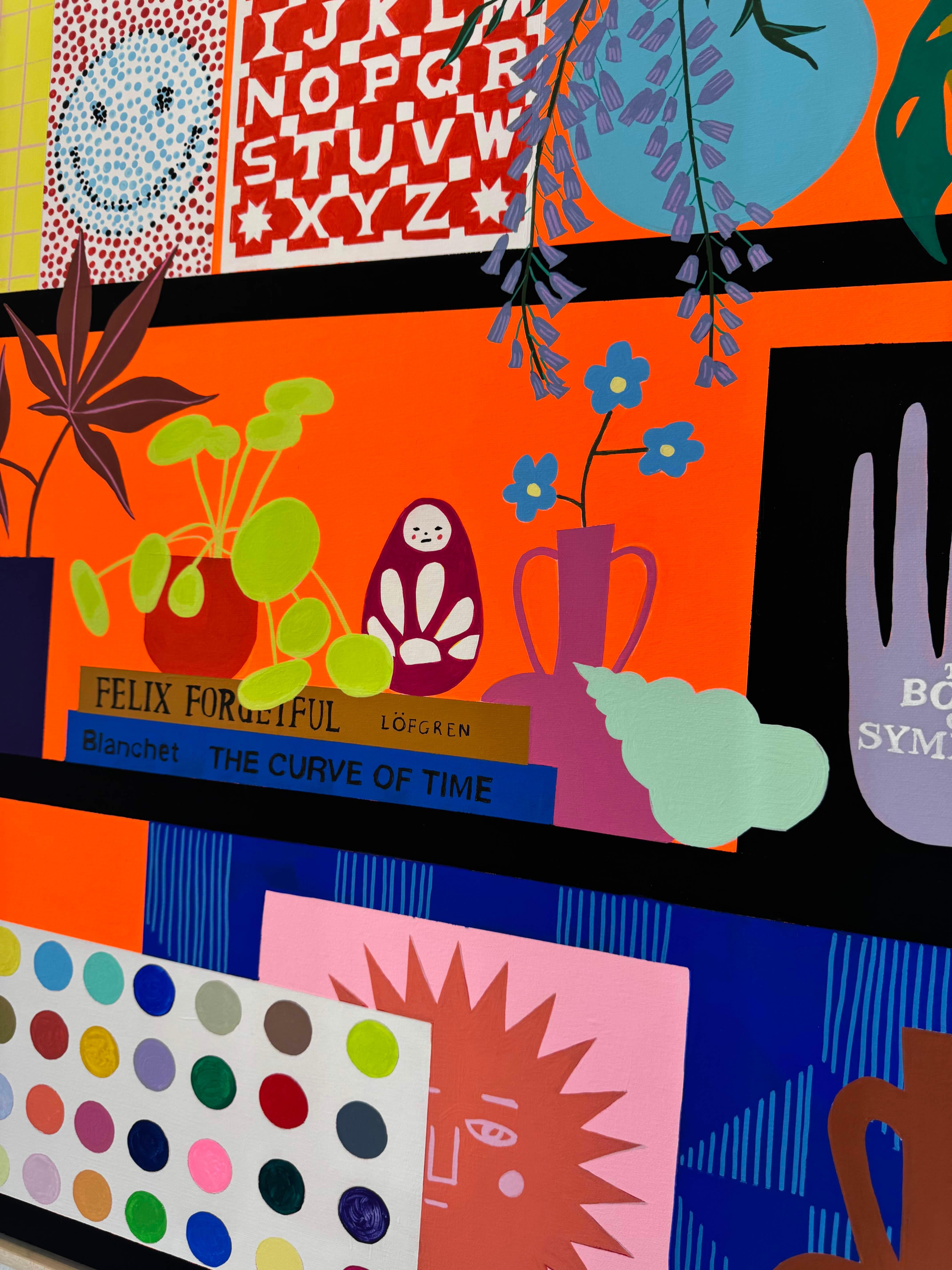 The Curve of Time & Felix Forgetful w/ Japanese Maple & Seashell by Finlayson For Sale 3