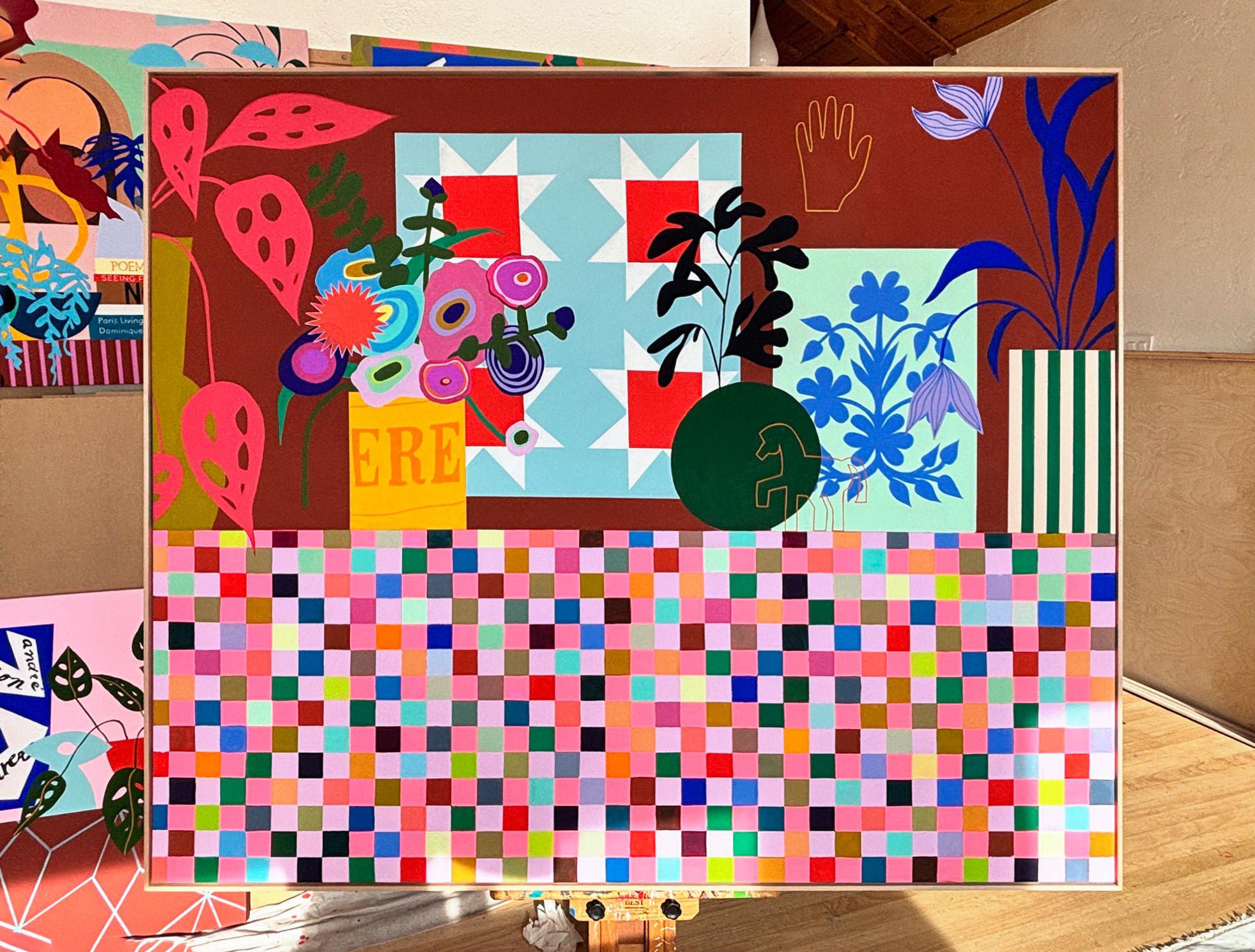 This Must be the Place par Mary Finlayson, Gouache/toile, Floral, Nature morte en vente 1