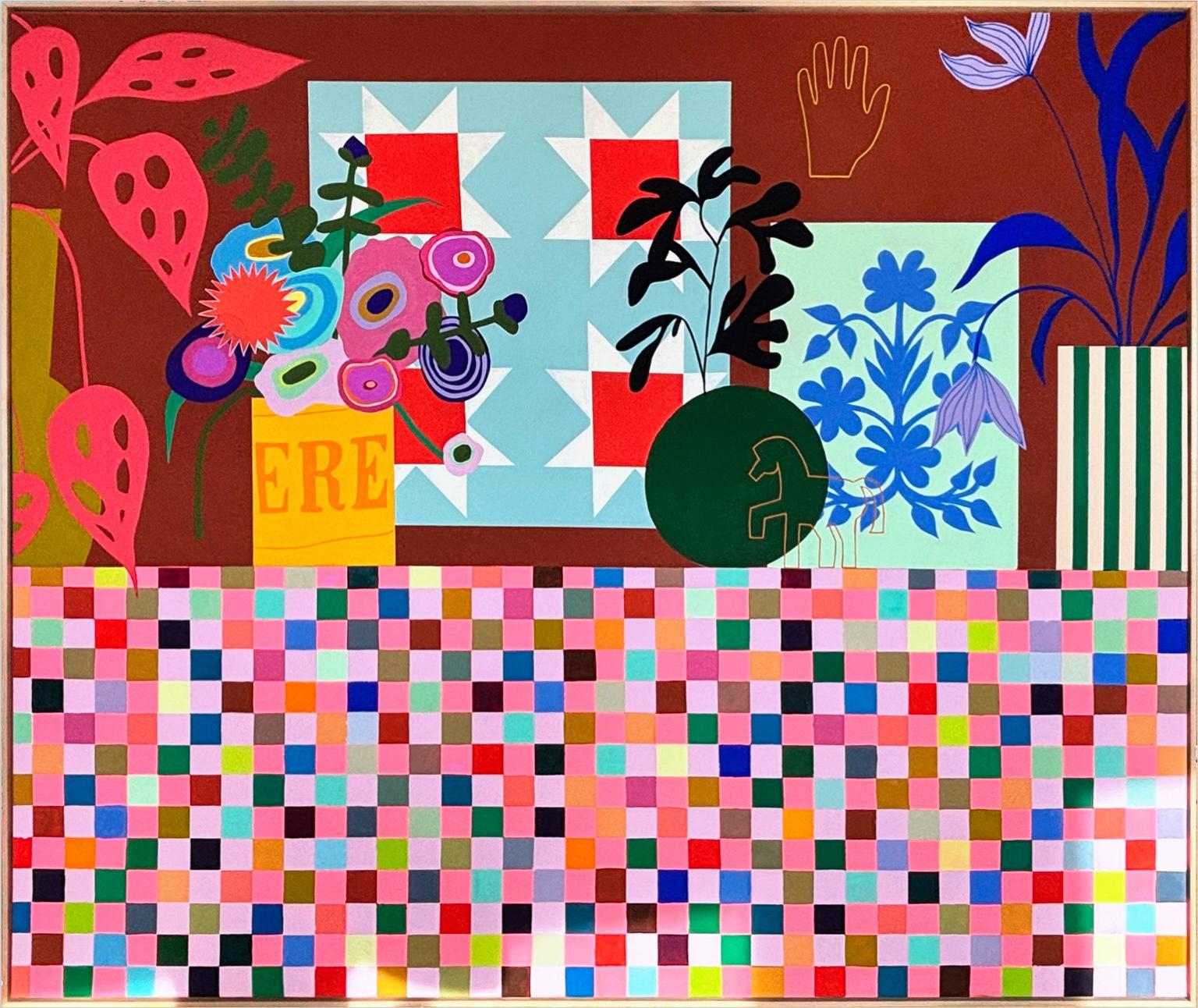 This Must be the Place par Mary Finlayson, Gouache/toile, Floral, Nature morte en vente 2