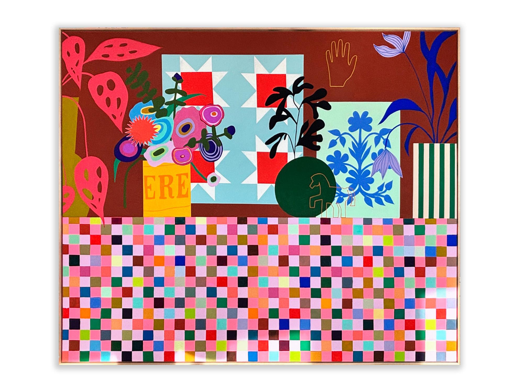 This Must be the Place par Mary Finlayson, Gouache/toile, Floral, Nature morte en vente 3