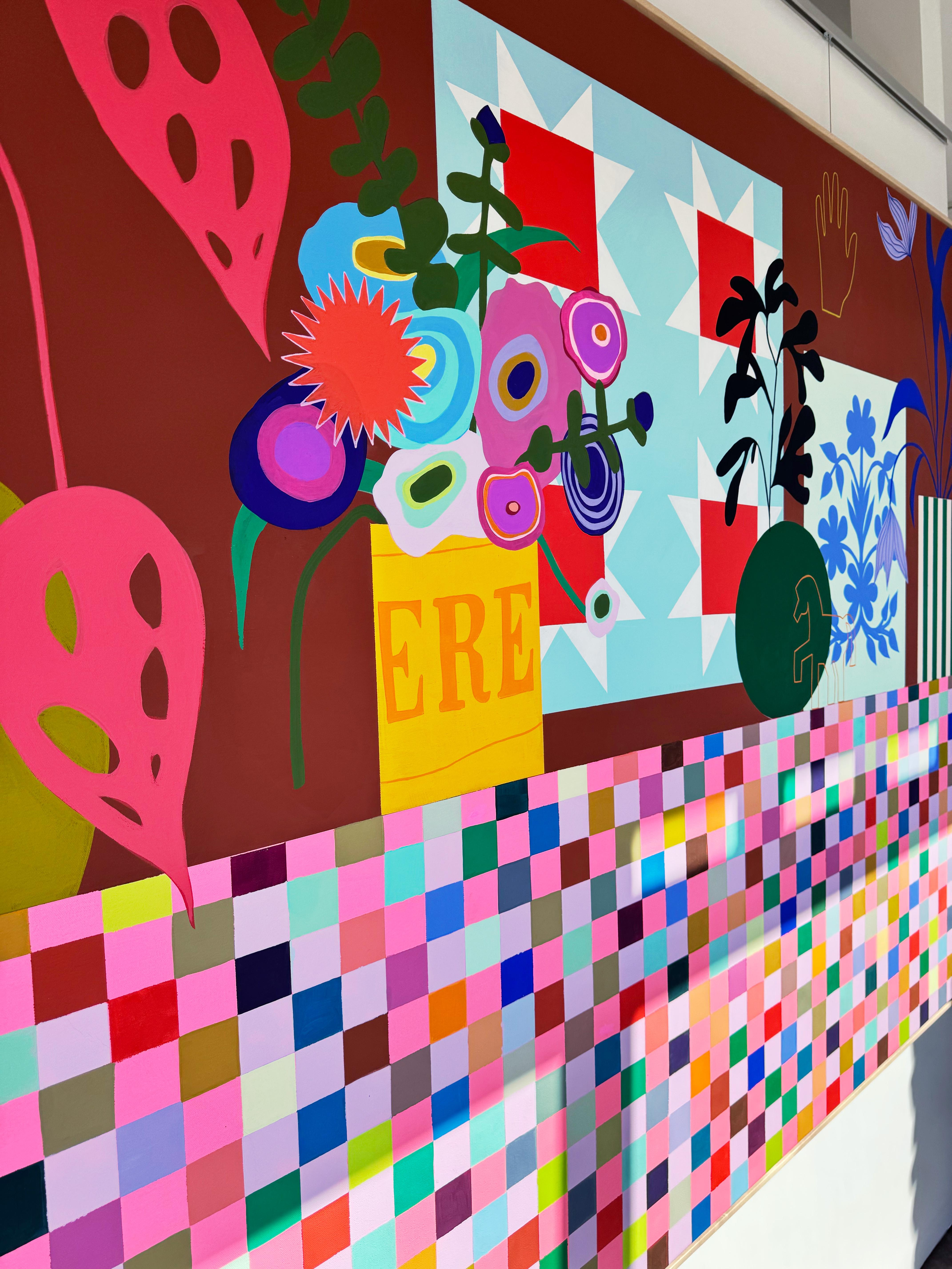 This Must be the Place par Mary Finlayson, Gouache/toile, Floral, Nature morte en vente 5