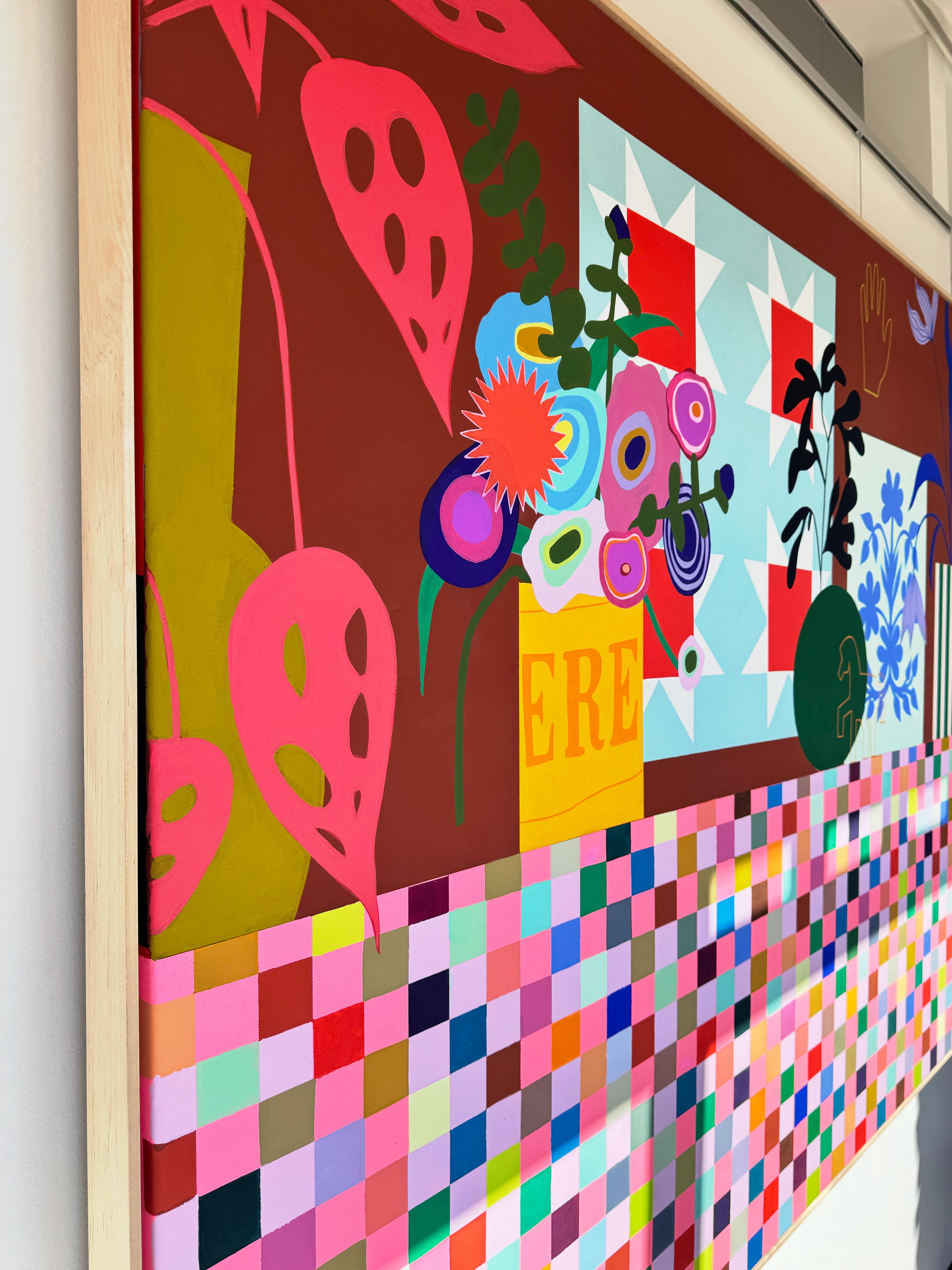 This Must be the Place par Mary Finlayson, Gouache/toile, Floral, Nature morte en vente 6