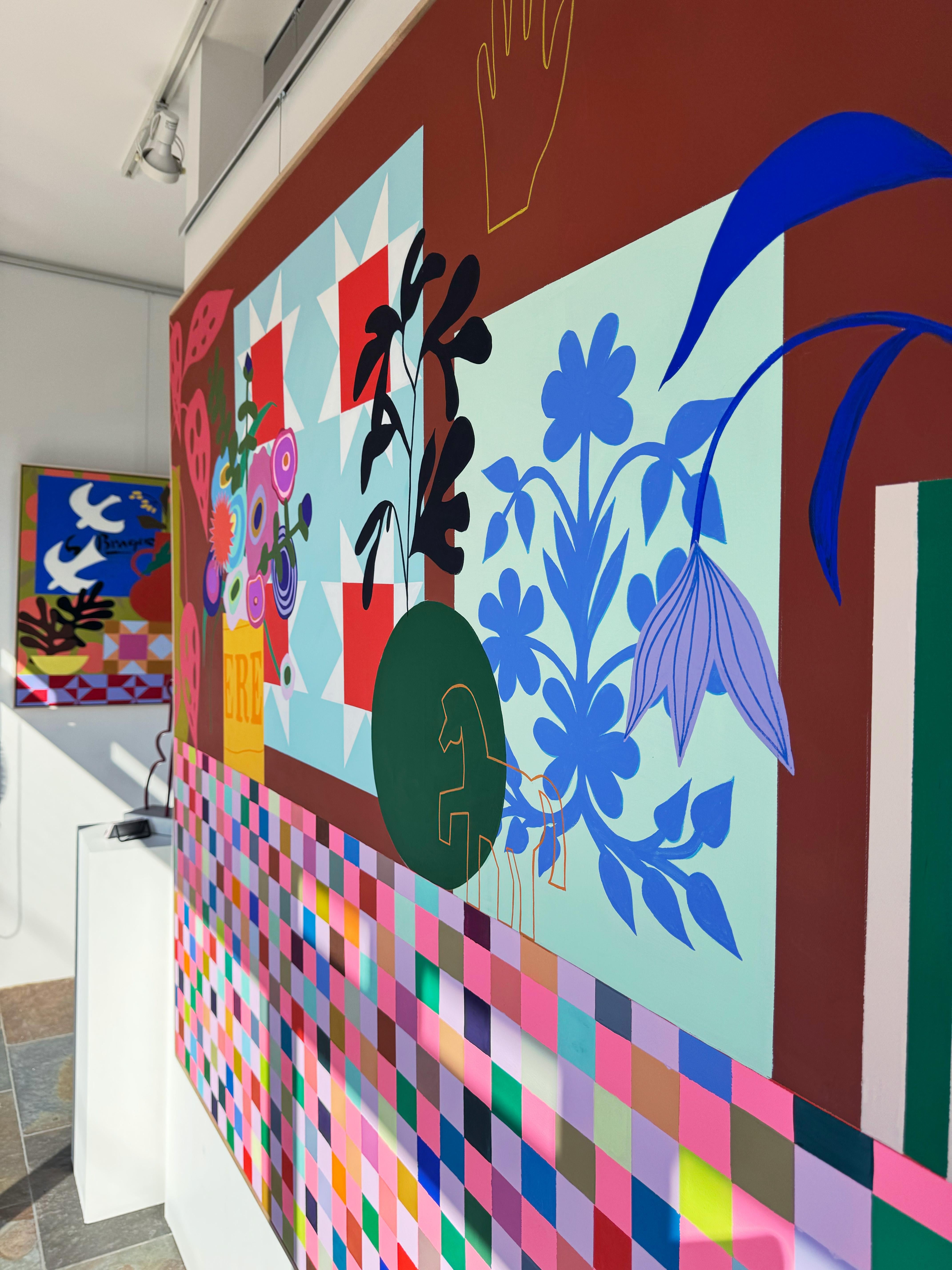 This Must be the Place par Mary Finlayson, Gouache/toile, Floral, Nature morte en vente 7