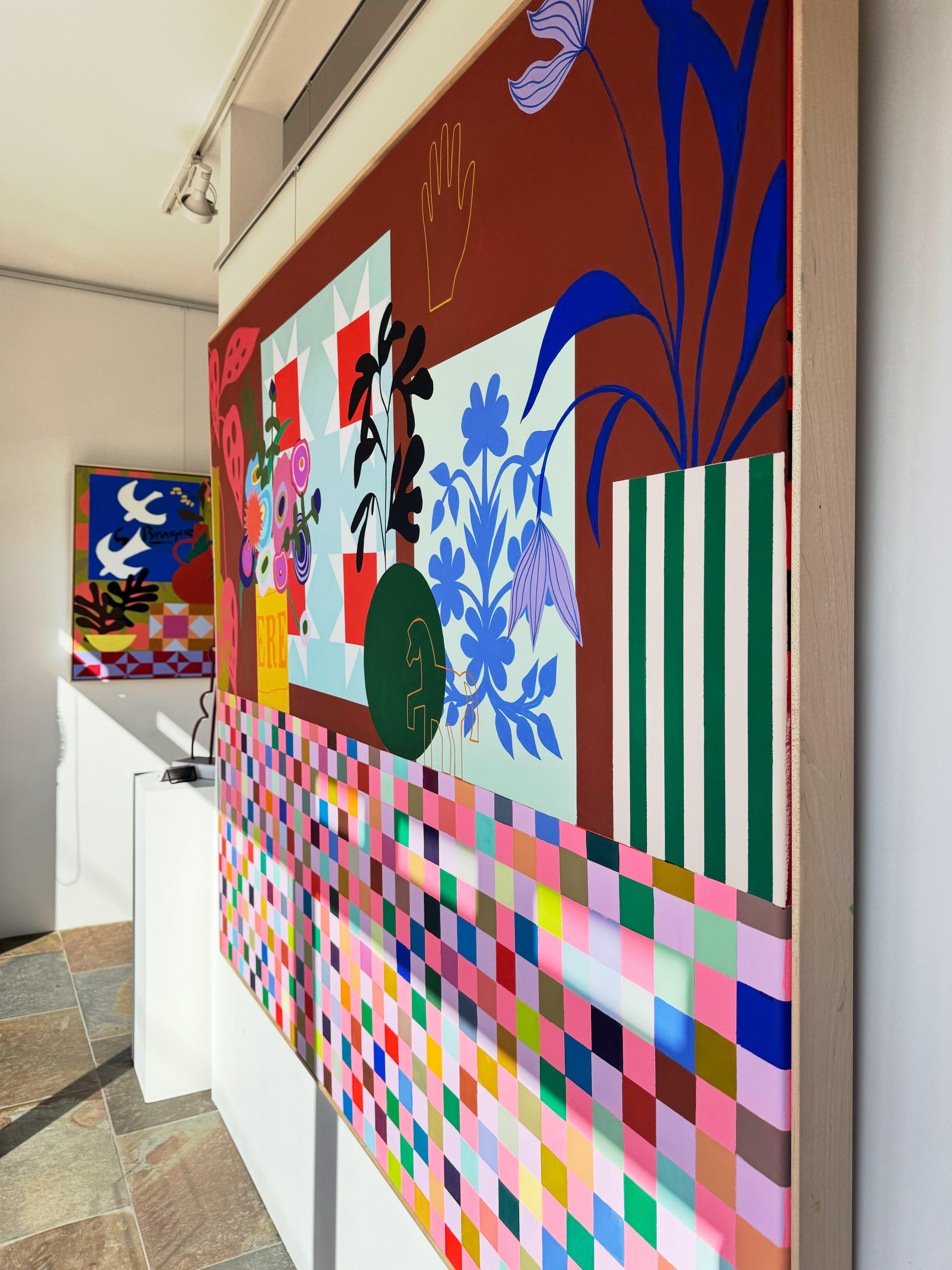 This Must be the Place par Mary Finlayson, Gouache/toile, Floral, Nature morte en vente 8