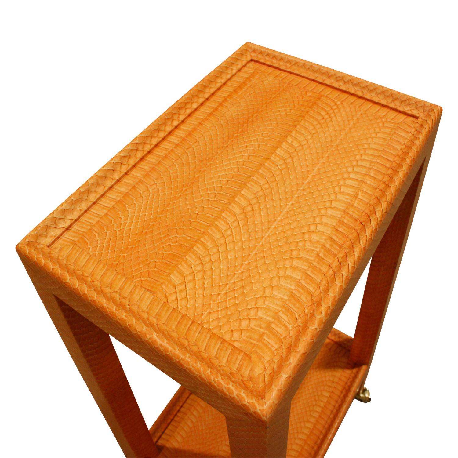 American Mary Forssberg Nesting Telephone Tables in Apricot Python 2019 'Signed'