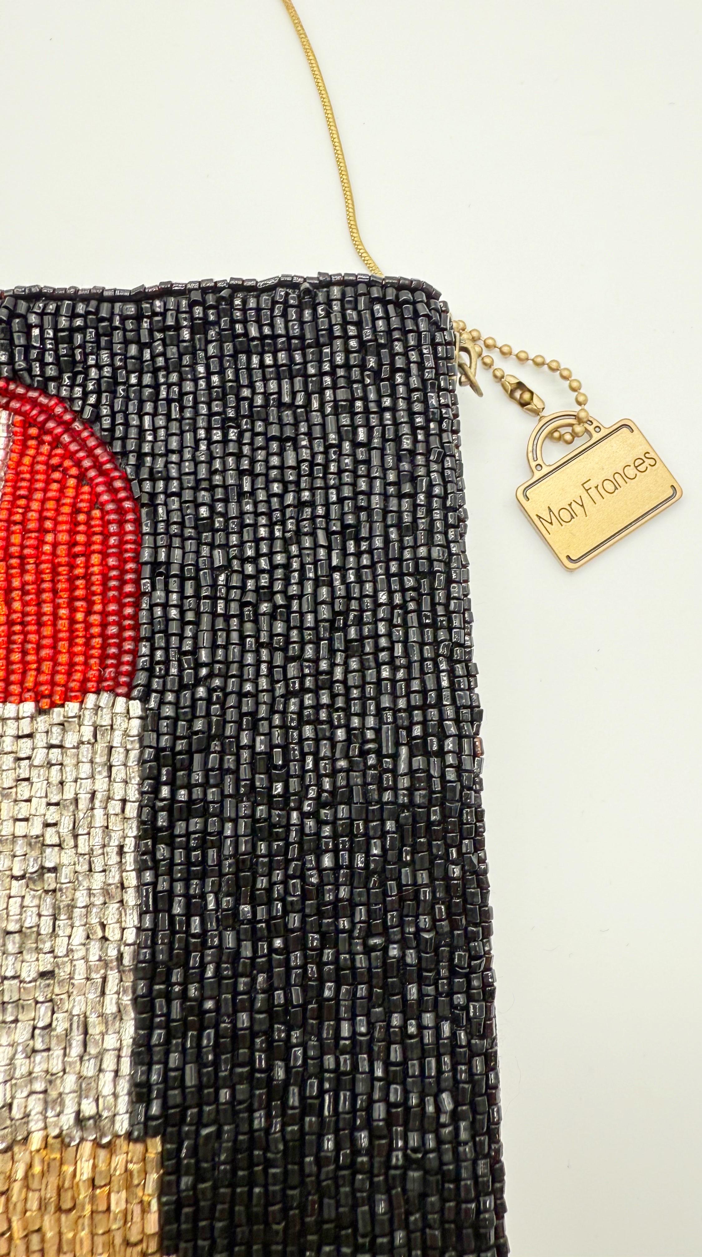 Mary Frances 2000s Lipstick East West OR North South Vintage Crossbody Clutch For Sale 7
