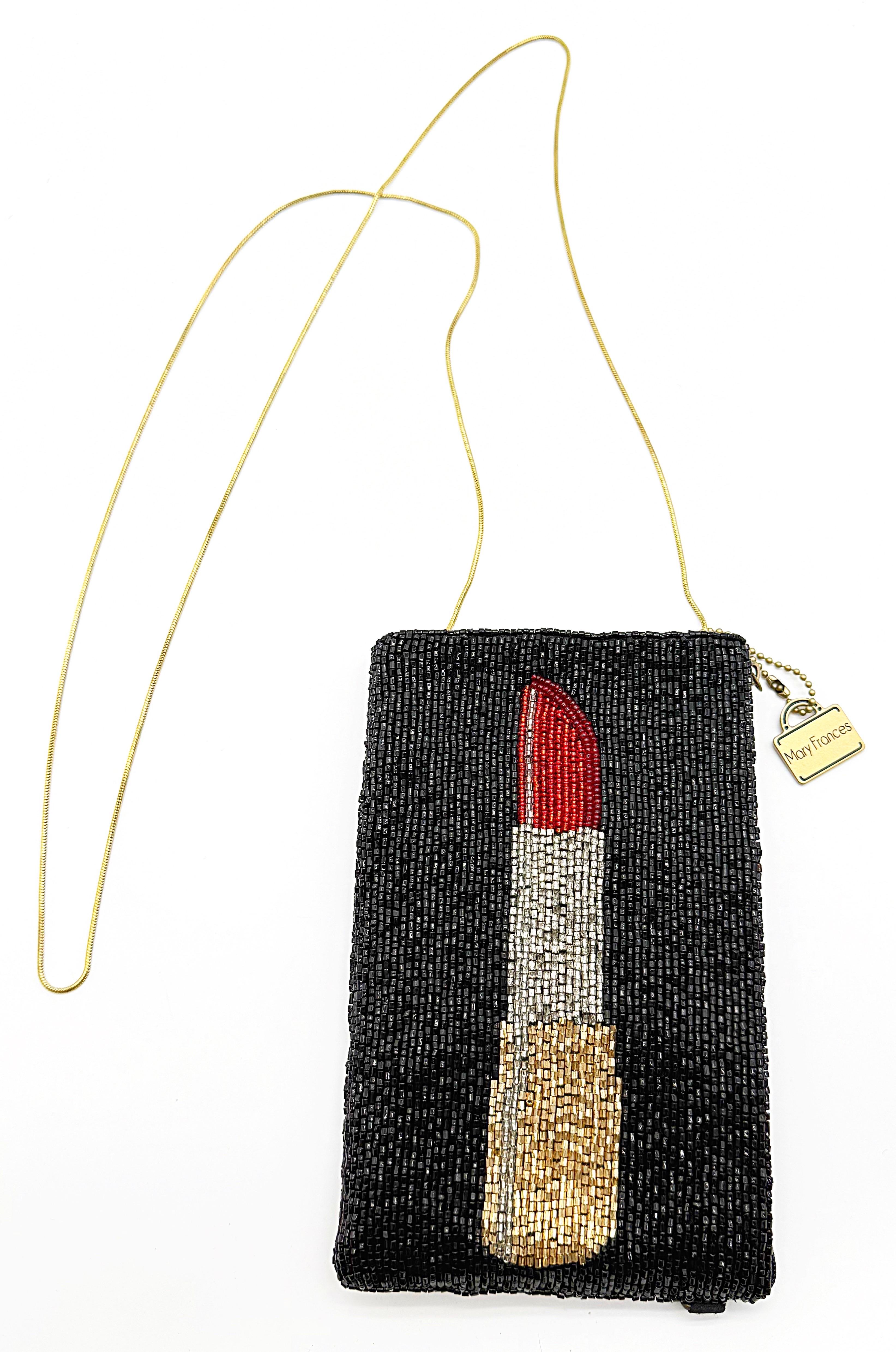 Mary Frances 2000s Lipstick East West OR North South Vintage Crossbody Clutch For Sale 1