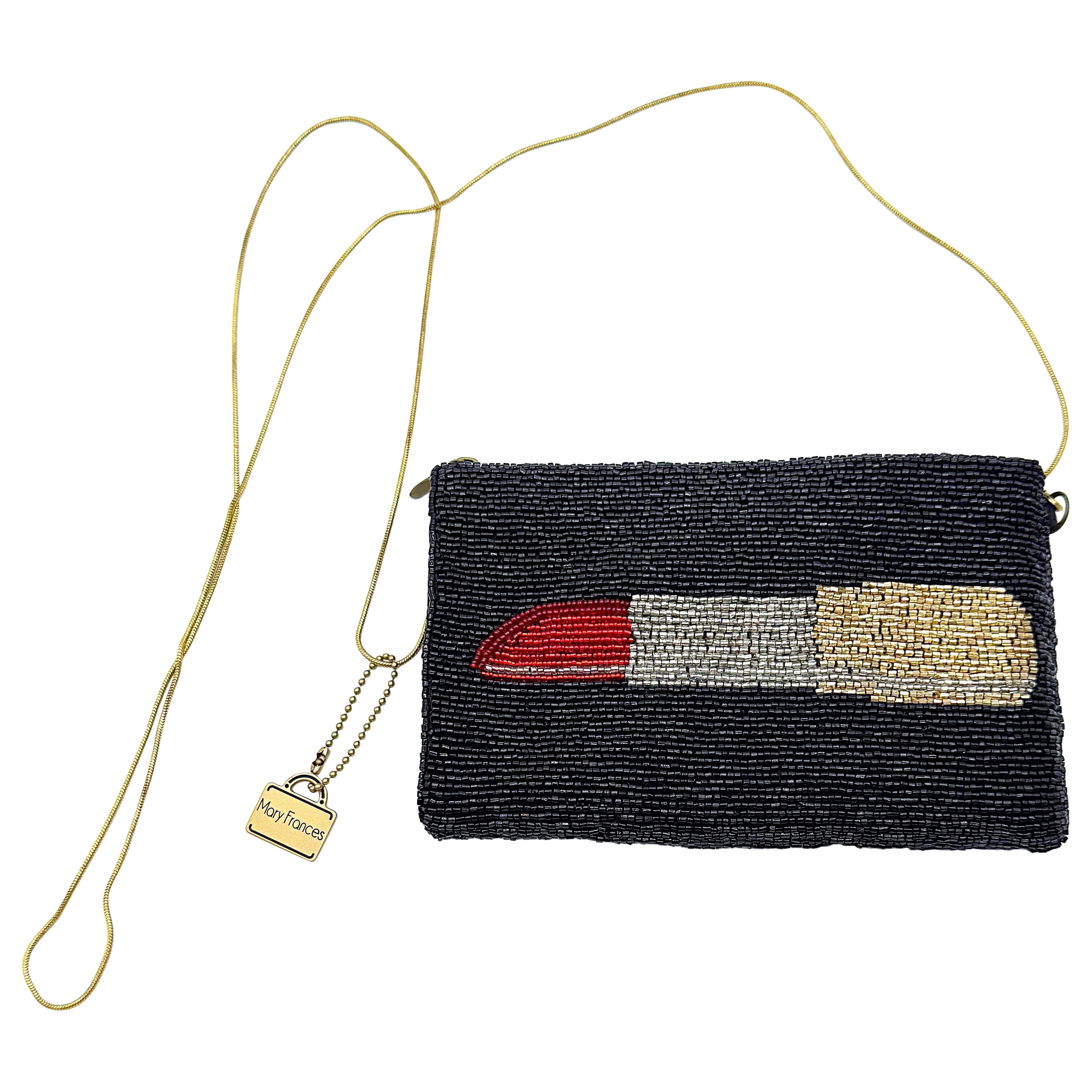 Mary Frances 2000s Lipstick Este Oeste O Norte Sur Vintage Crossbody Embrague en venta