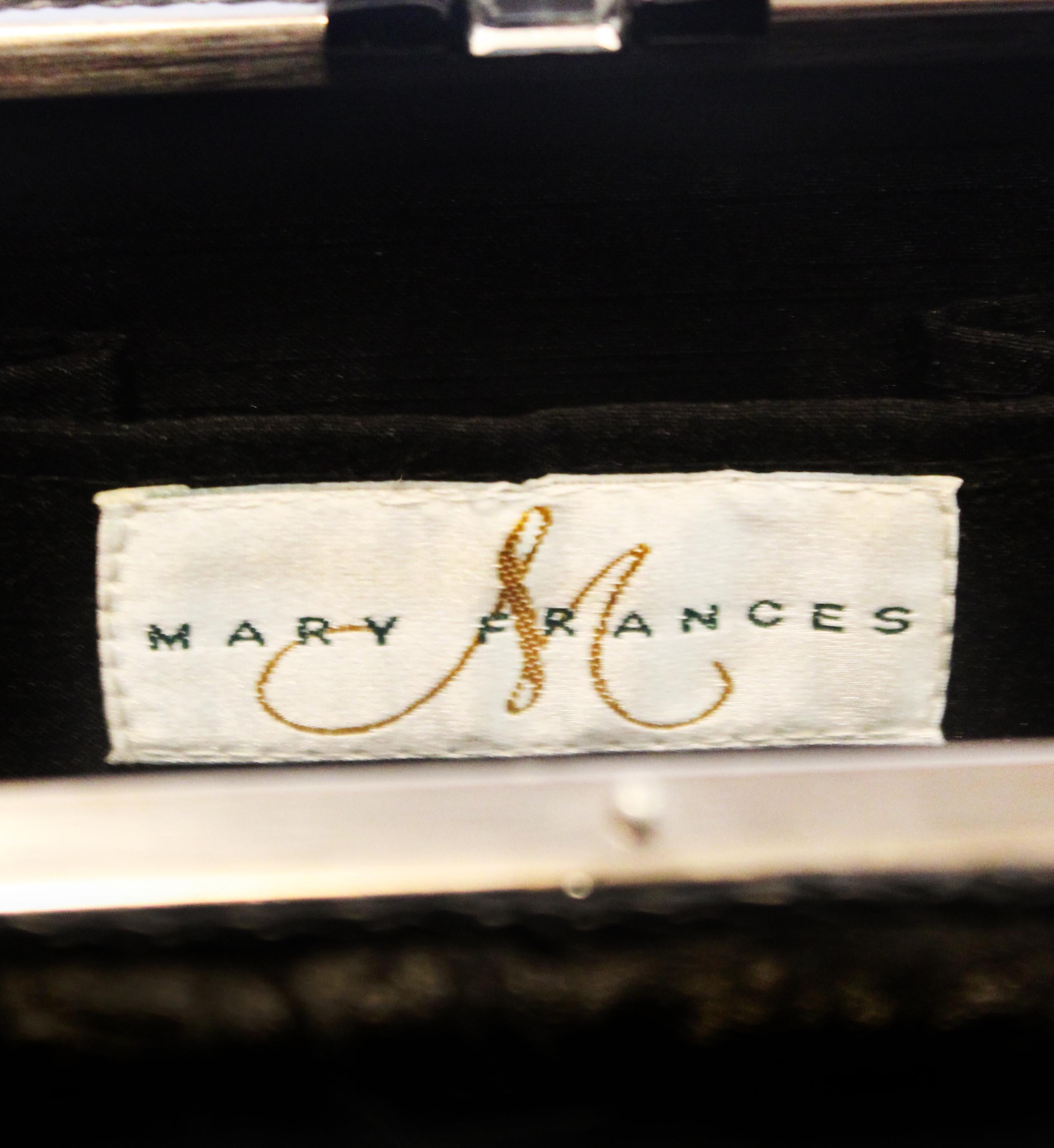 Mary Frances Black Beaded Clutch Bag im Angebot 3