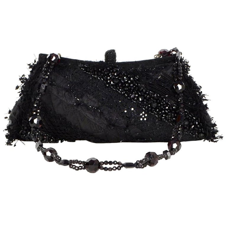 Mary Frances Black Beaded Evening Bag For Sale at 1stDibs | mary ...