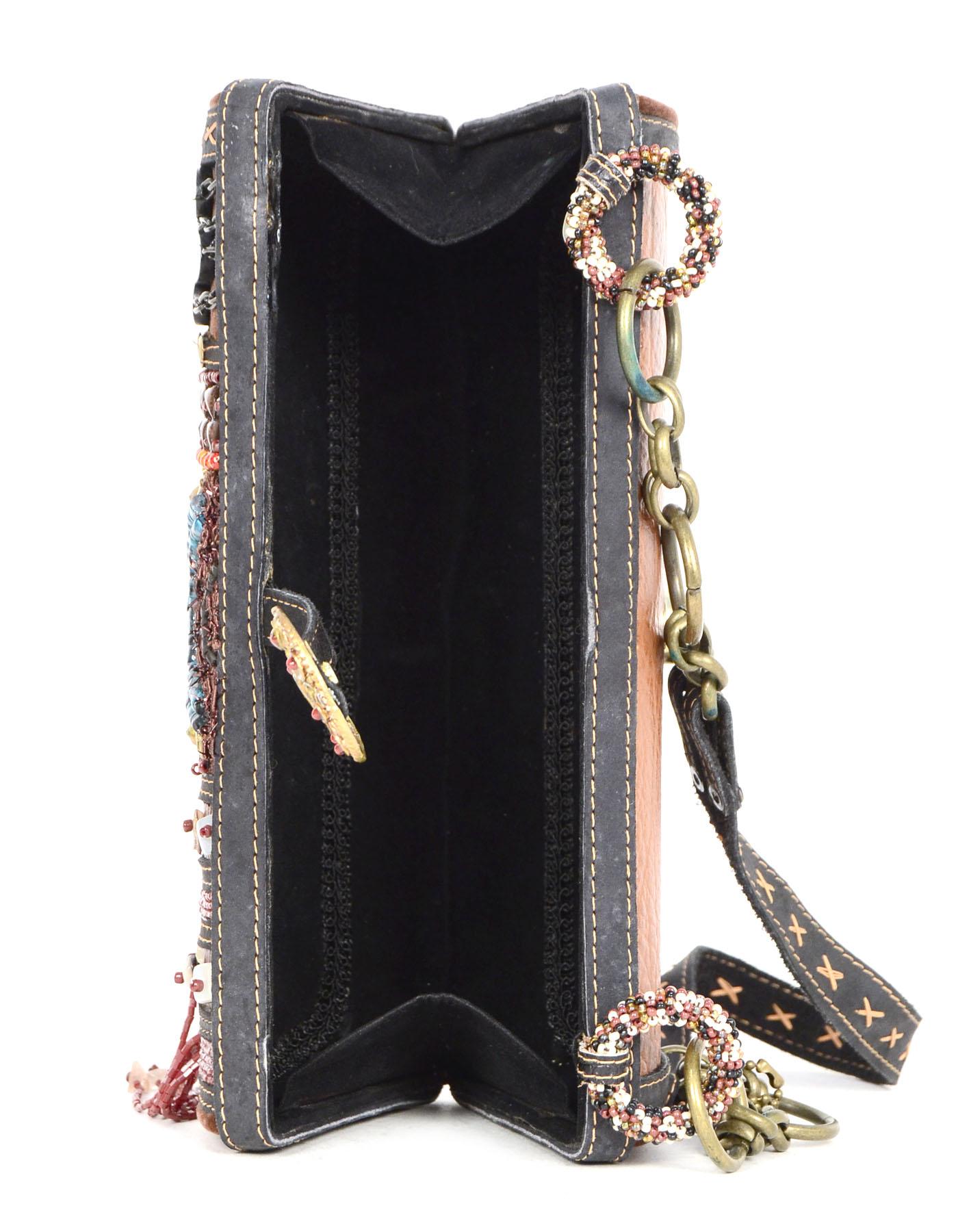 Women's Mary Frances Brown Embellished Shoulder Bag