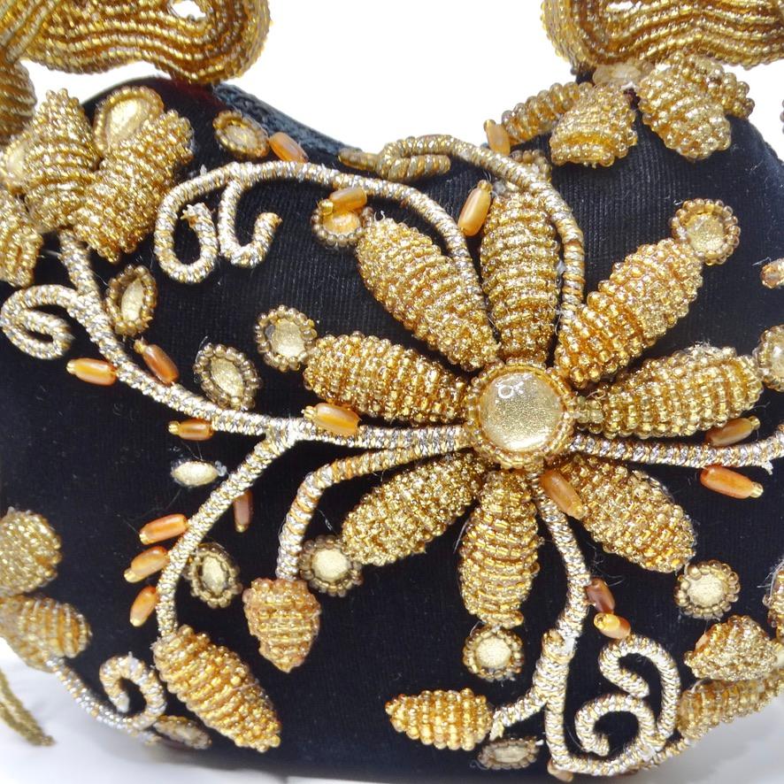 Mary Frances Gold Bead Embellished Novelty Minaudiere For Sale 3