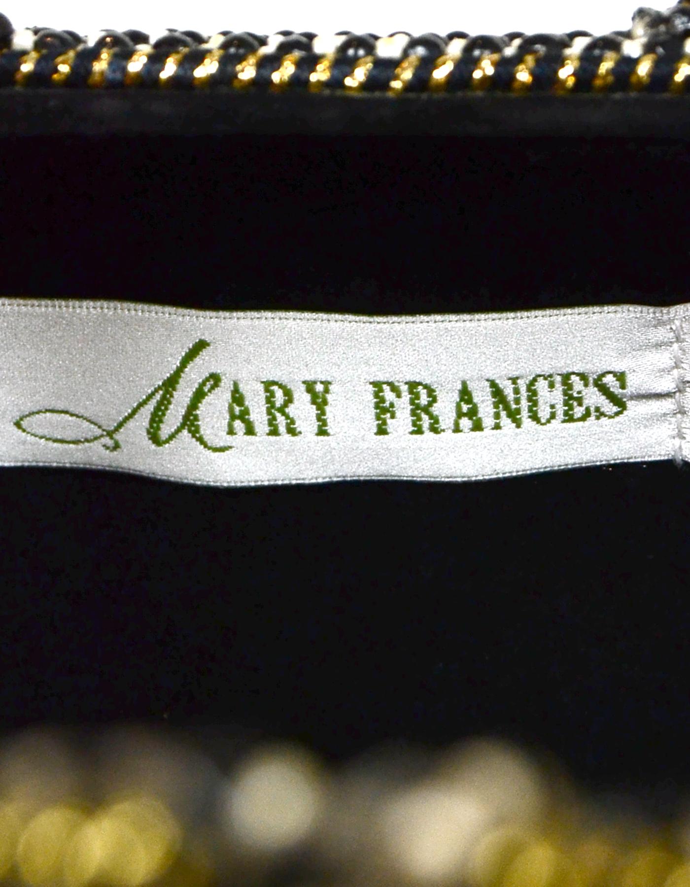 Mary Frances Silk Beaded Hand Bag w/ Flower 3