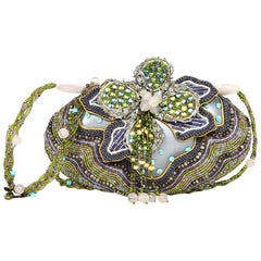 Mari France Silver - Borsa a spalla con perline multicolore