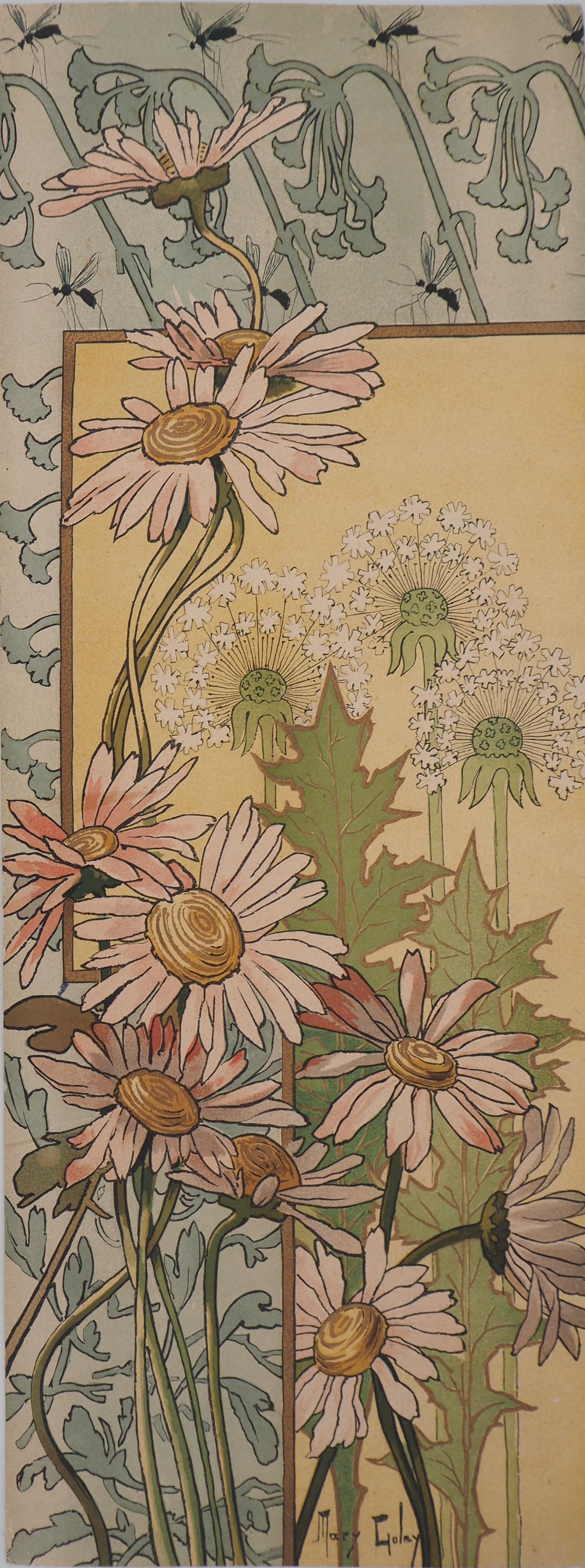 Mary Golay - Art nouveau : Daisies, Thistles and Umbels - Original ...