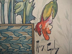 Amapolas rojas y Flydragons - Litografía original