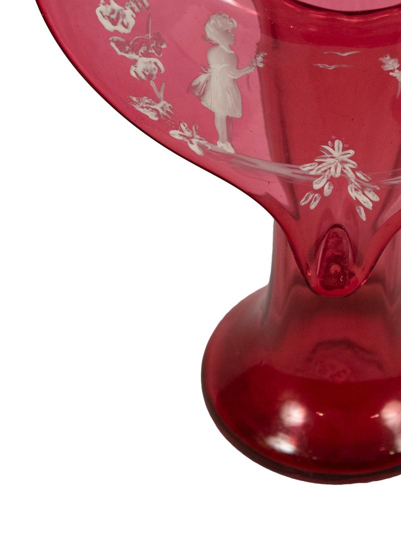 American Mary Gregory Jack in the Pulpit Style Vase