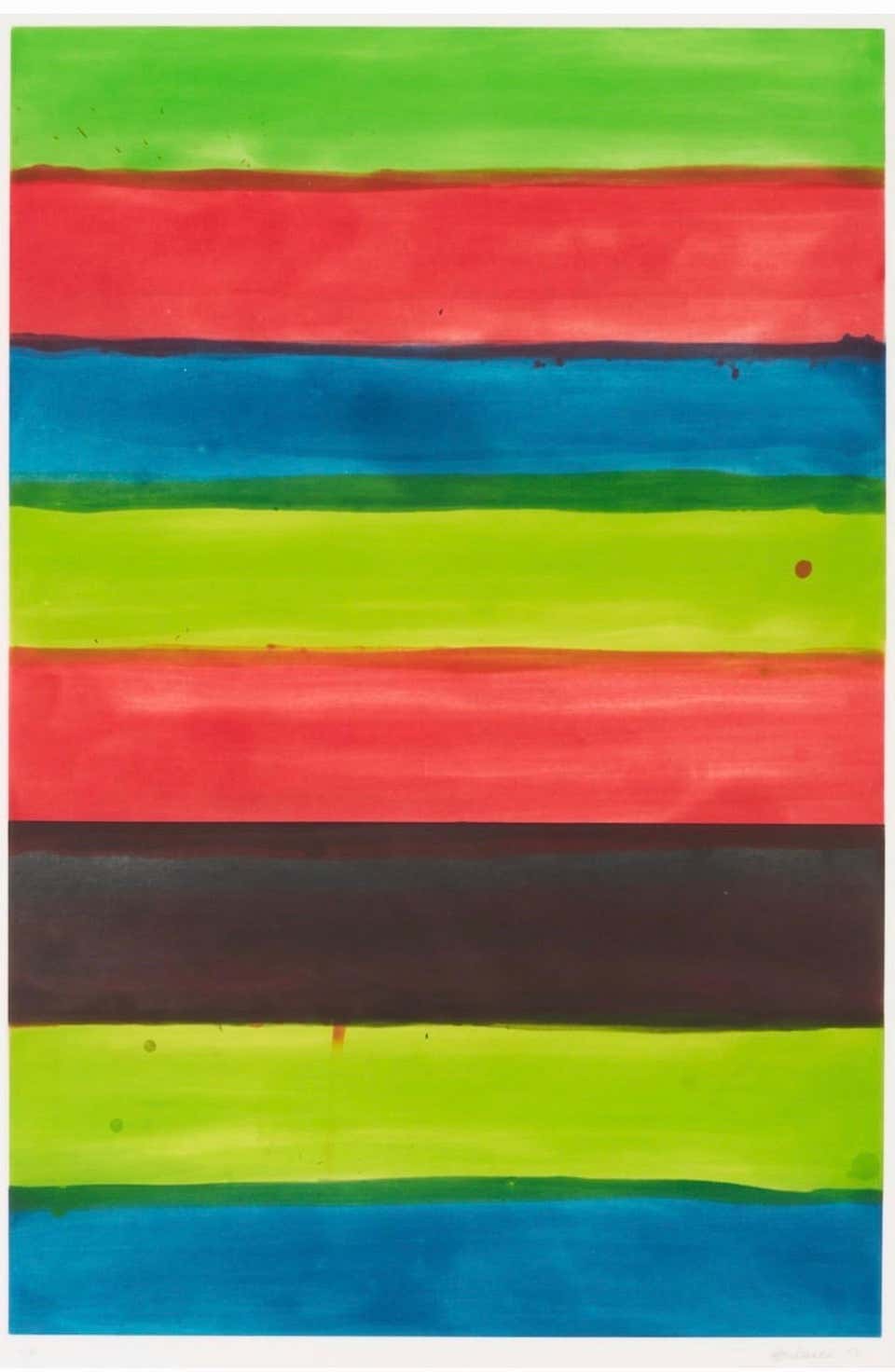 Large Abstract Color Aquatint Etching Jazz Mary Heilmann American Modernist Art