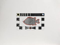 American Trophy, Pop Art Hand Colored Etching by Mary Henry