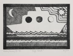 Bateau de sauvetage, gravure Pop Art de Mary Henry